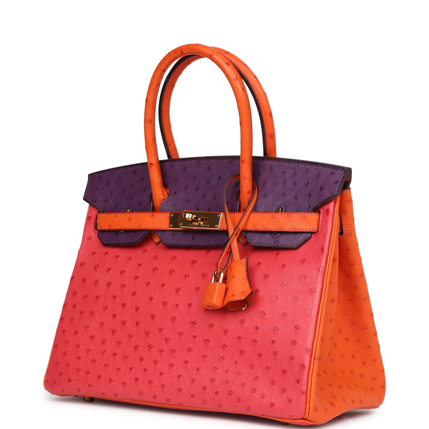 Pre-Owned Hermès Birkin 30 Tangerine Ostrich — view 5