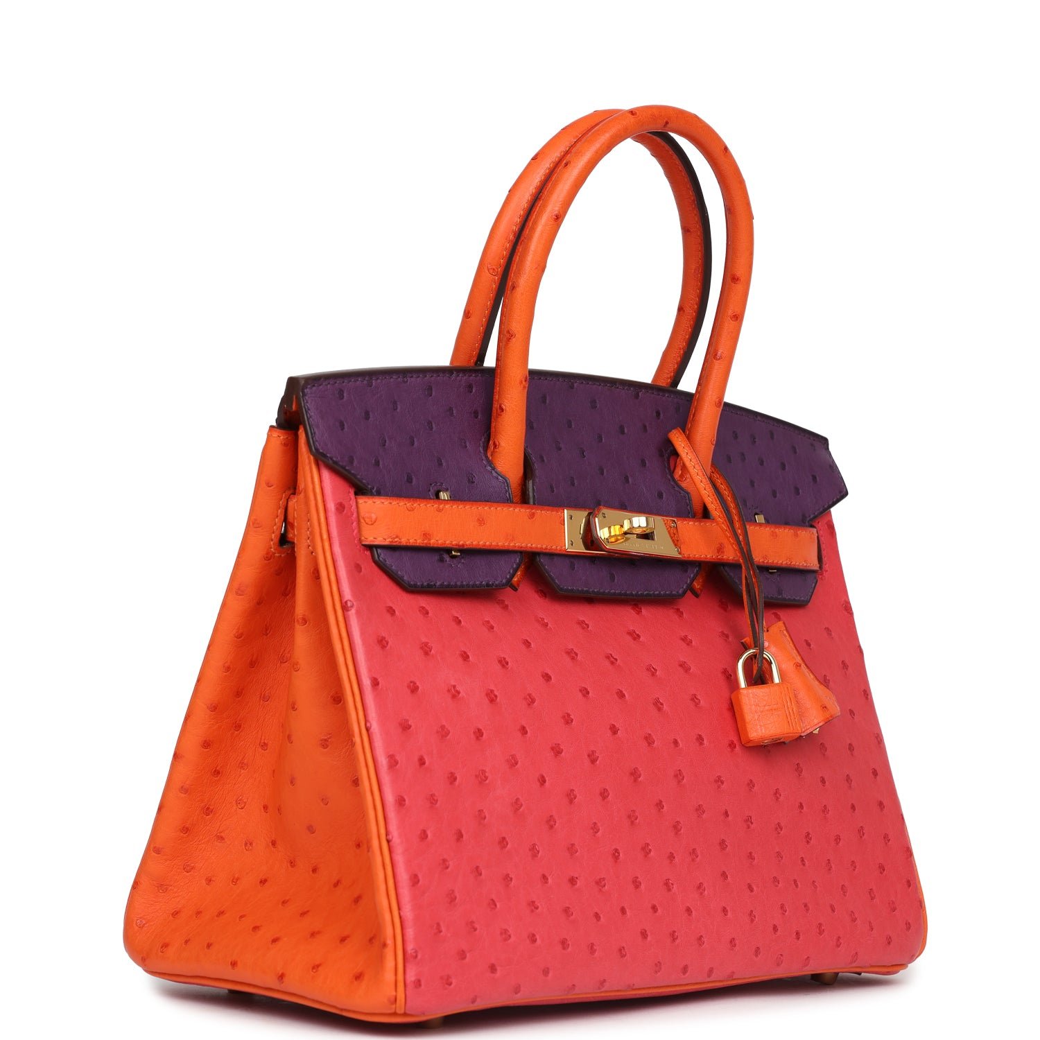 Pre-Owned Hermès Birkin 30 Tangerine Ostrich — view 6