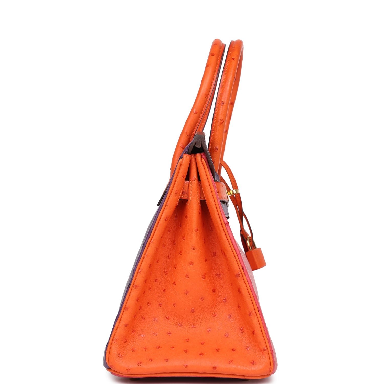 Pre-Owned Hermès Birkin 30 Tangerine Ostrich — view 7