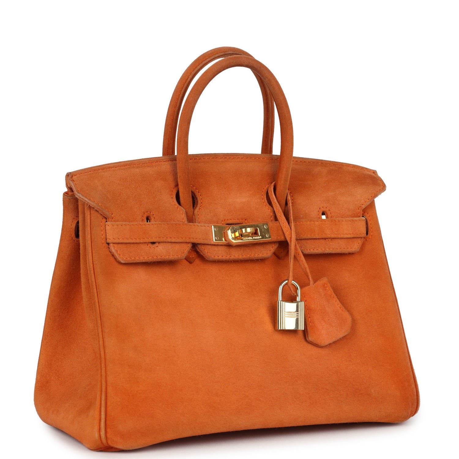 Vintage Hermès Birkin 25 Orange Doblis — view 2