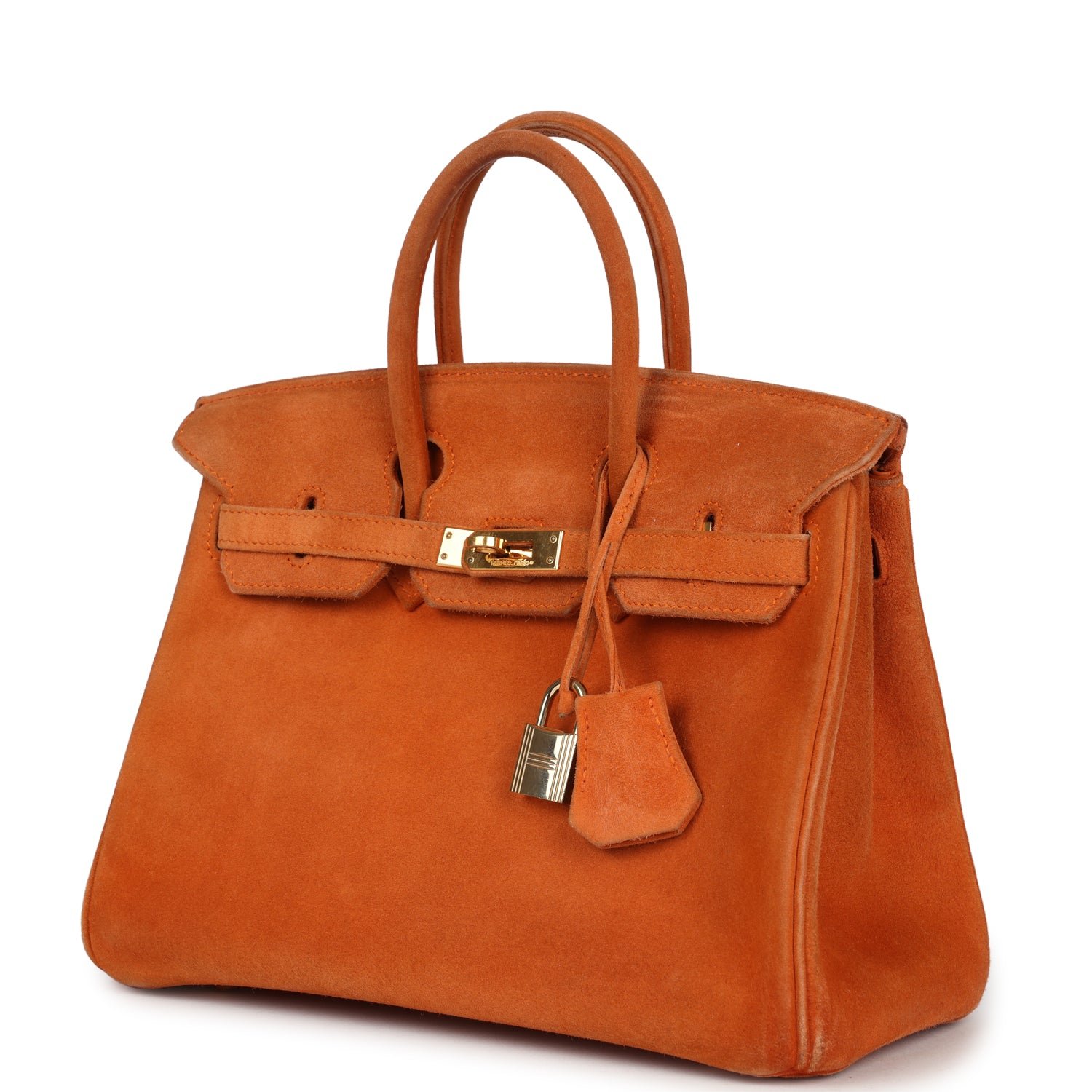 Vintage Hermès Birkin 25 Orange Doblis — view 3