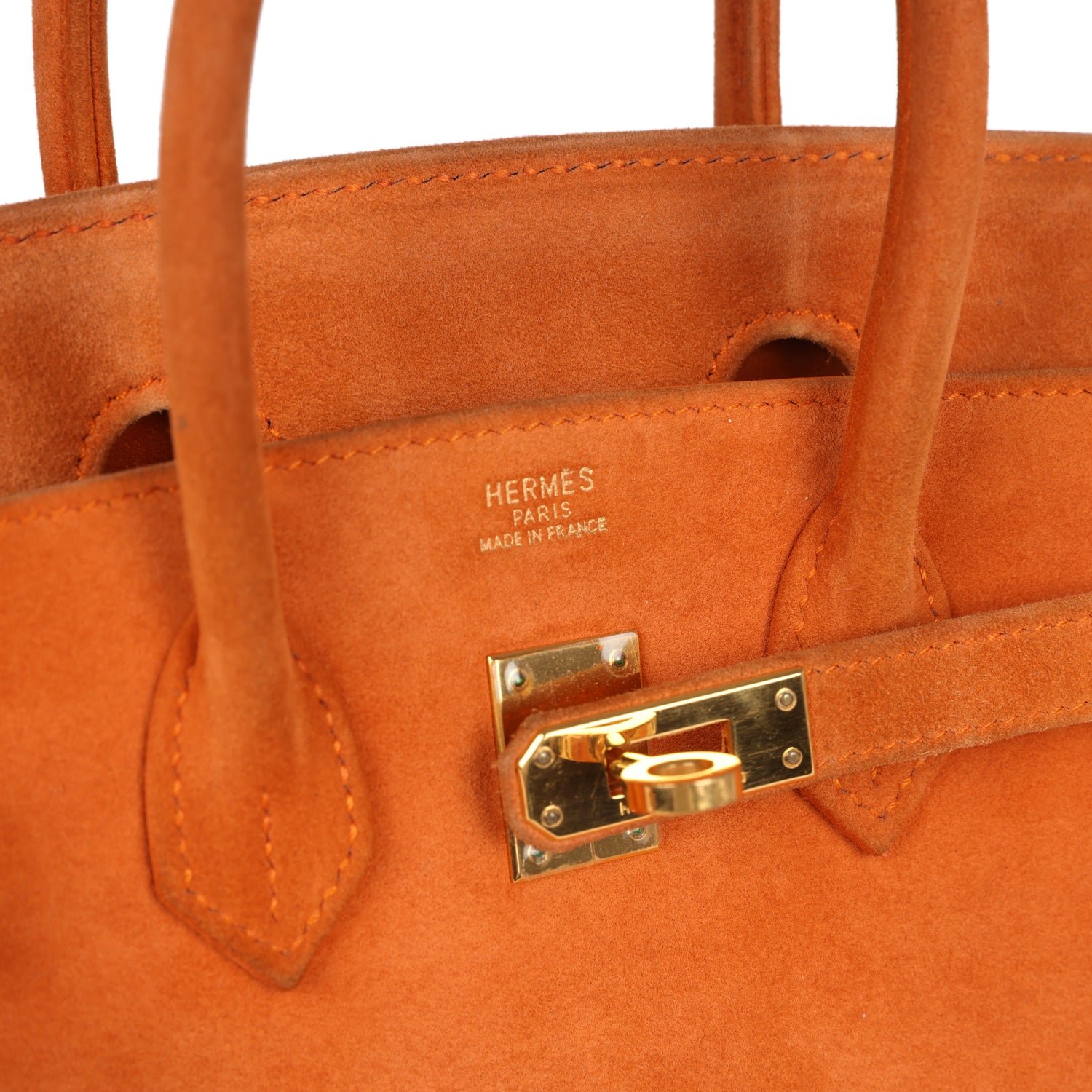 Vintage Hermès Birkin 25 Orange Doblis — view 7