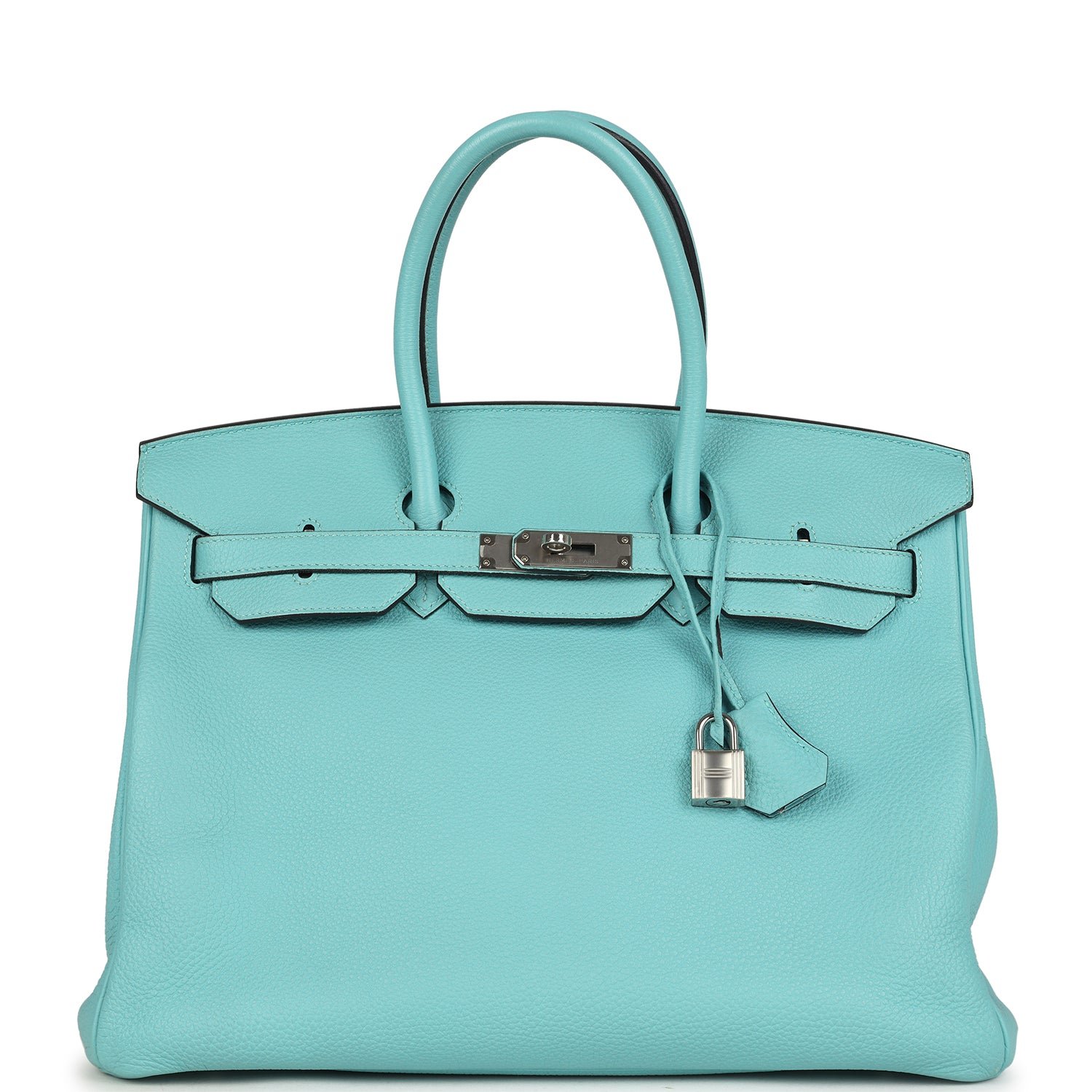 Pre-Owned Hermès Birkin 35 Bleu Atoll Togo Palladium