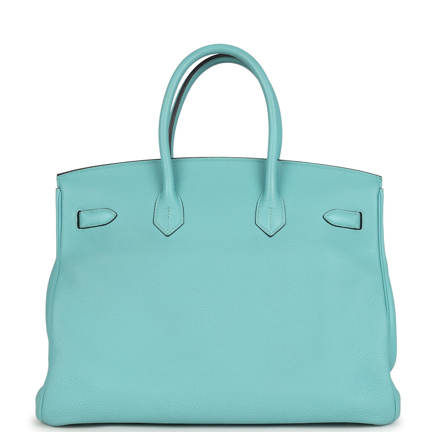 Pre-Owned Hermès Birkin 35 Bleu Atoll Togo Palladium — view 5