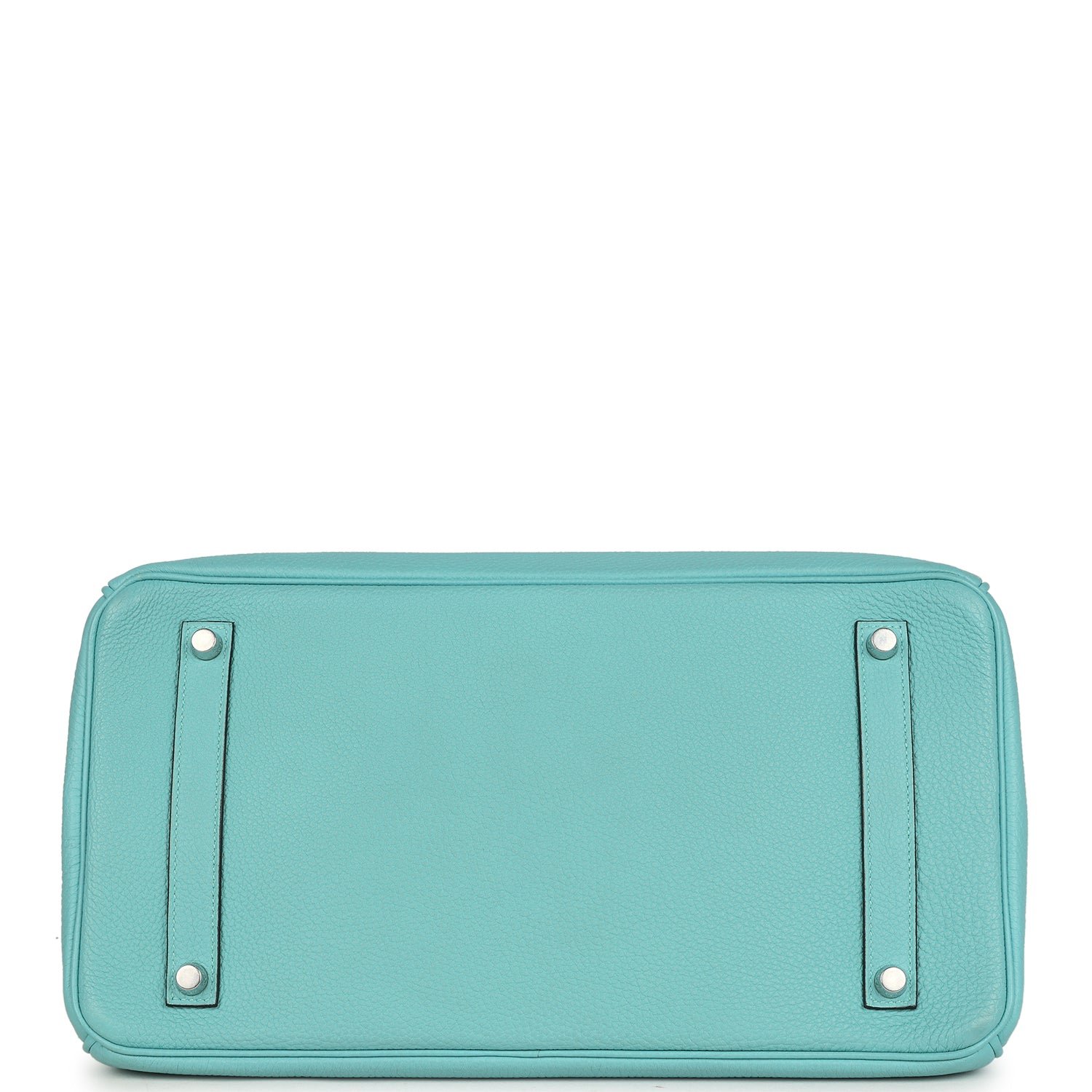 Pre-Owned Hermès Birkin 35 Bleu Atoll Togo Palladium — view 6