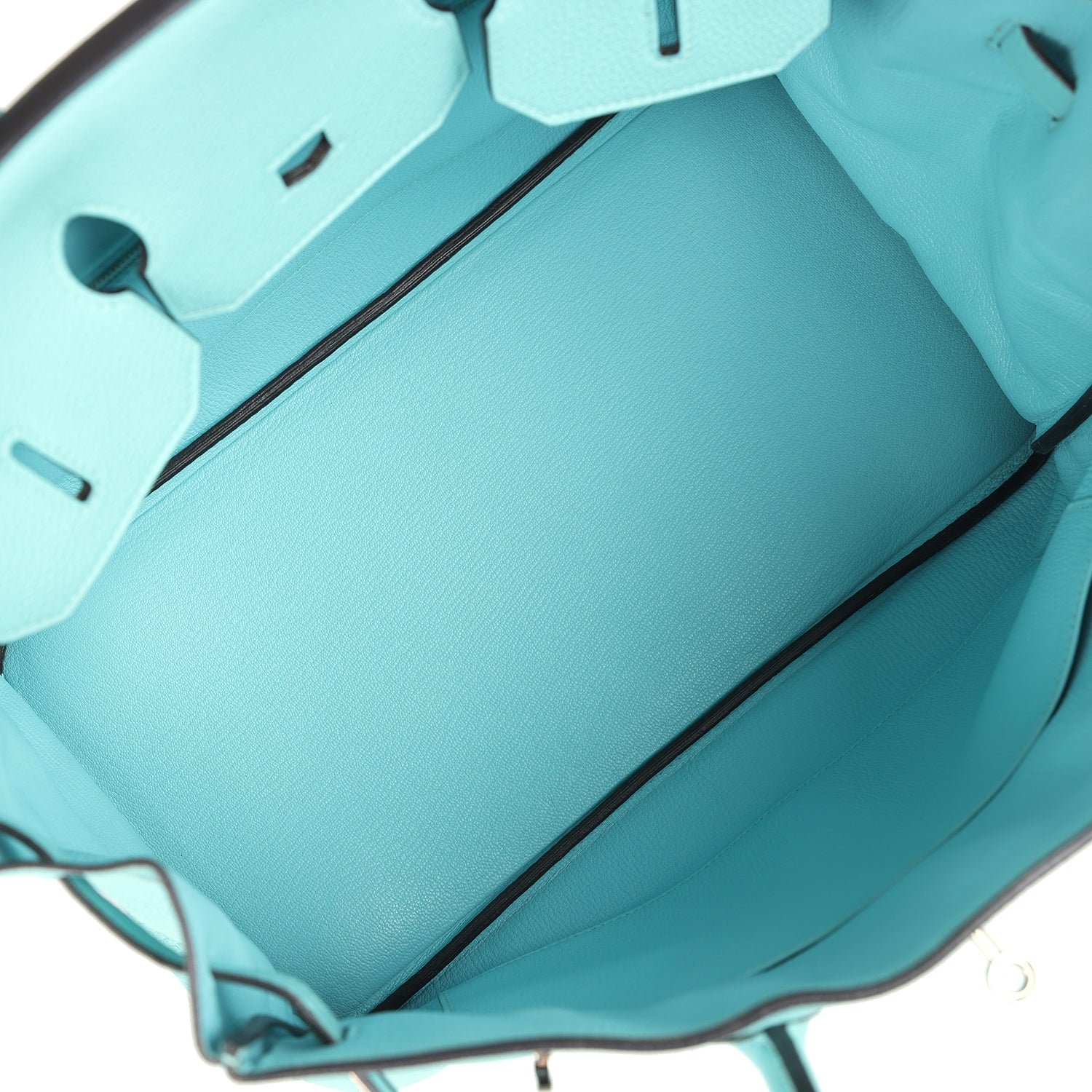 Pre-Owned Hermès Birkin 35 Bleu Atoll Togo Palladium — view 8