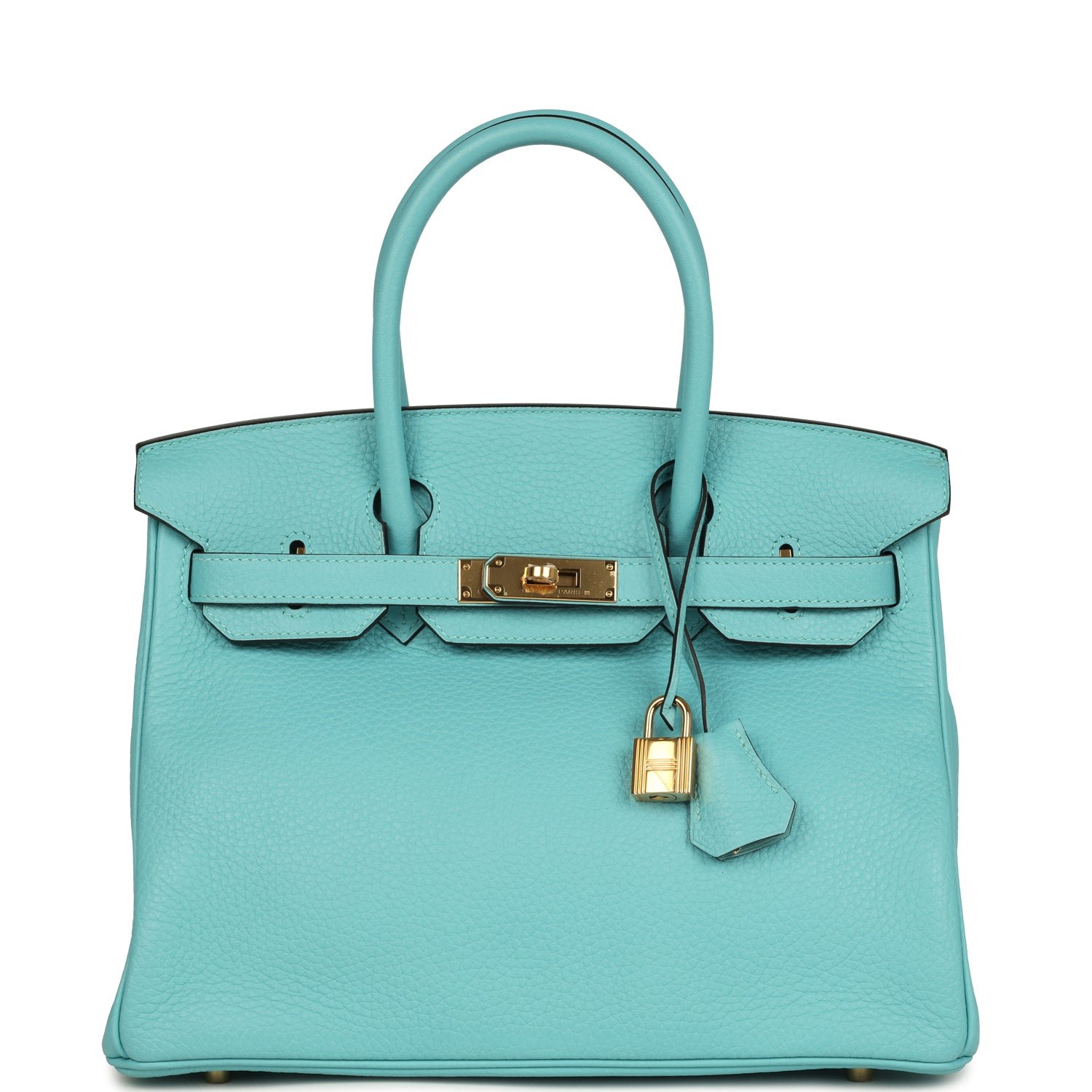 Pre-Owned Hermès Birkin 30 Bleu Atoll Clemence