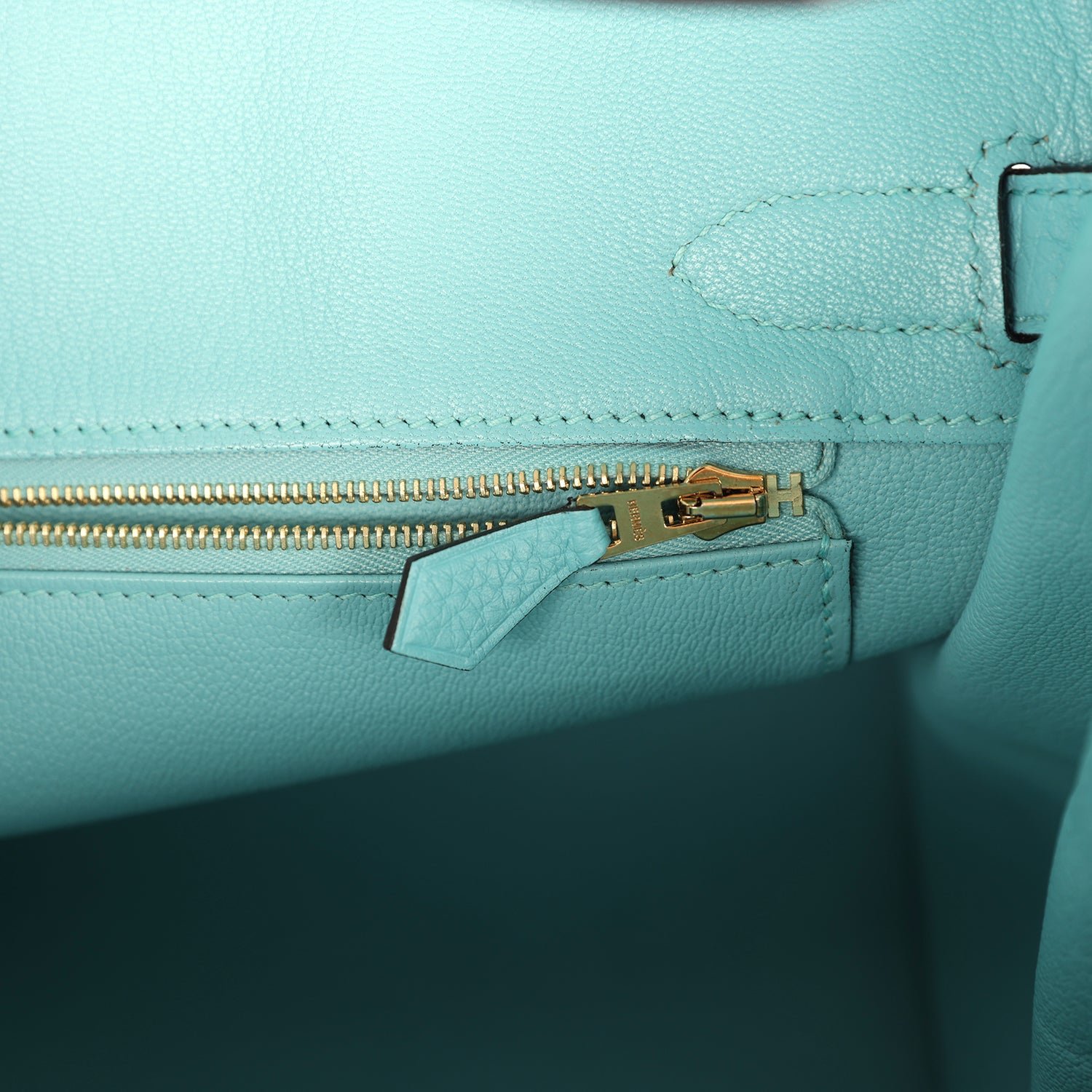 Pre-Owned Hermès Birkin 30 Bleu Atoll Clemence — view 9