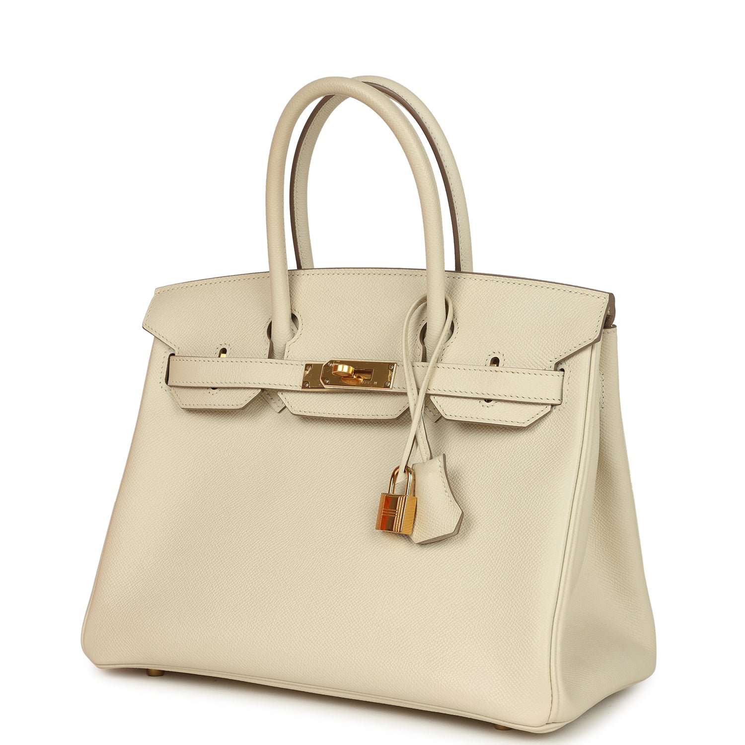 Pre-Owned Hermès Birkin 30 Craie Epsom Gold — view 3