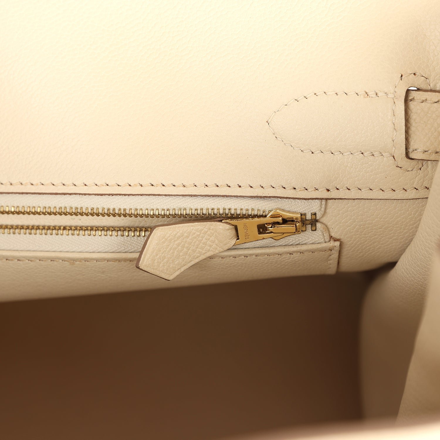 Pre-Owned Hermès Birkin 30 Craie Epsom Gold — view 9