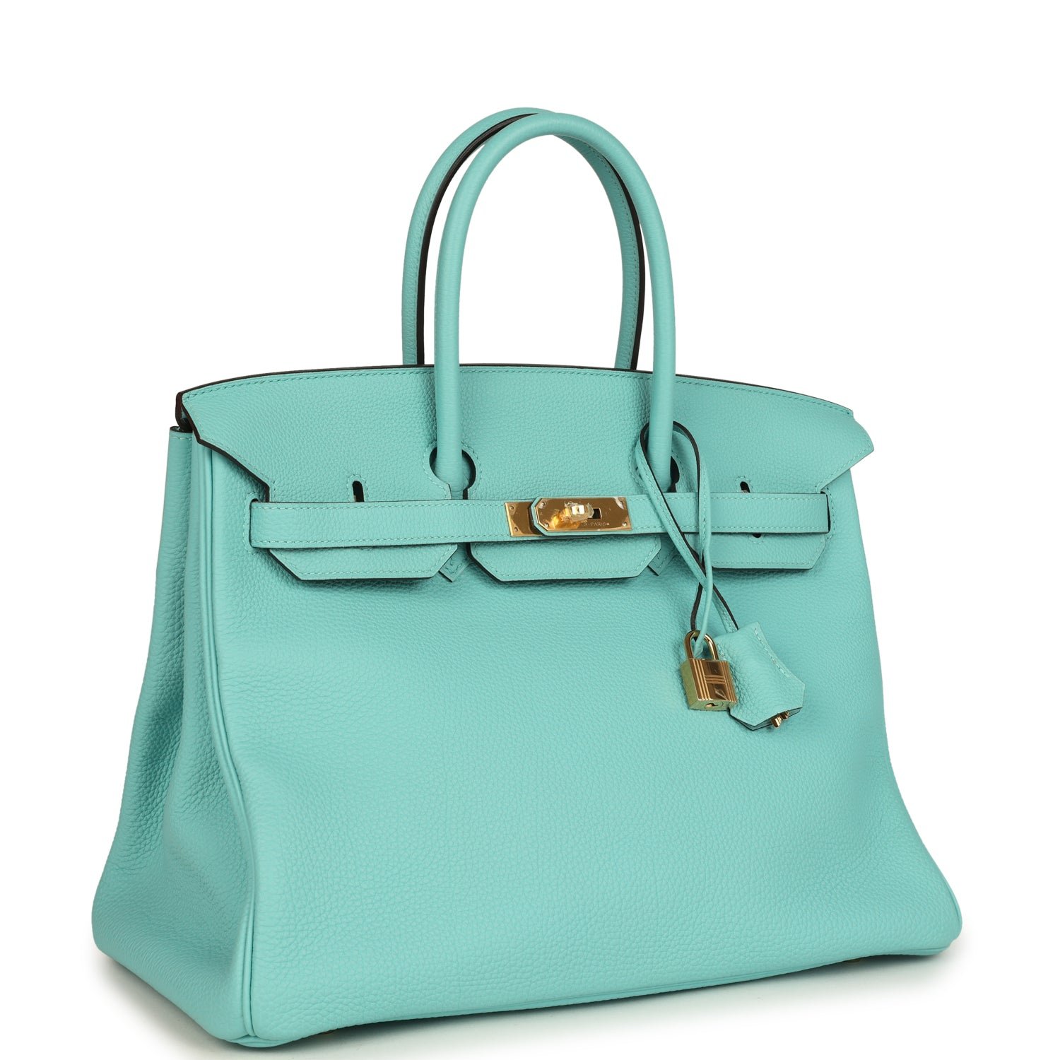 Pre-Owned Hermès Birkin 35 Bleu Atoll Togo — view 2
