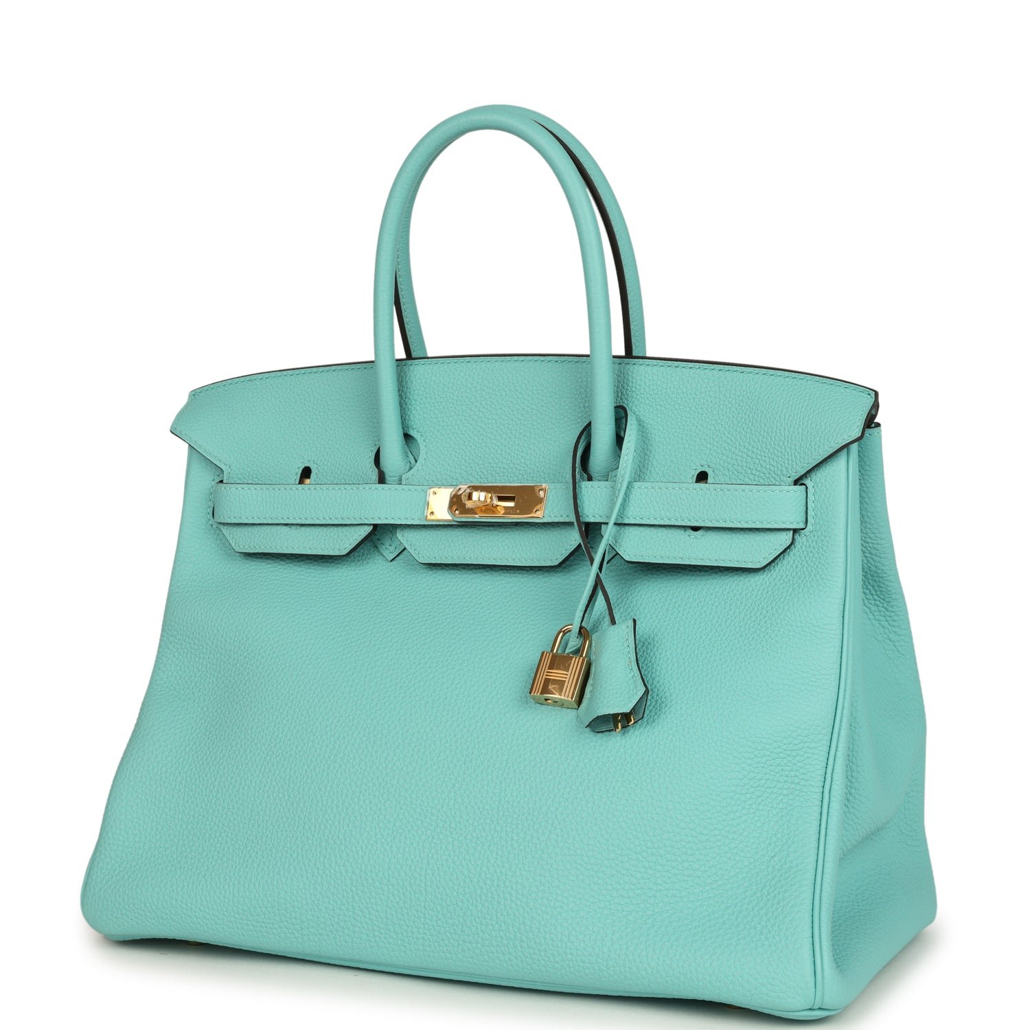 Pre-Owned Hermès Birkin 35 Bleu Atoll Togo — view 3