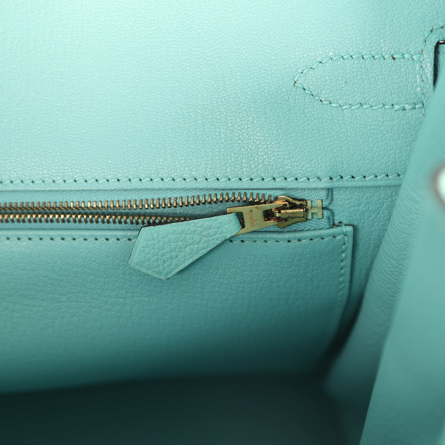 Pre-Owned Hermès Birkin 35 Bleu Atoll Togo — view 9