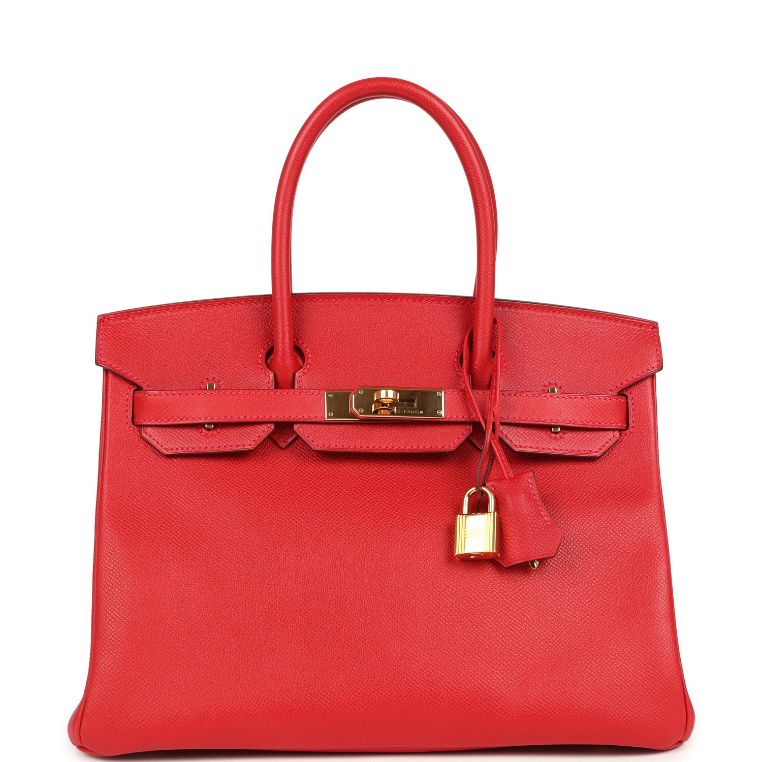 Pre-Owned Hermès Birkin 30 Rouge Casaque Epsom Gold