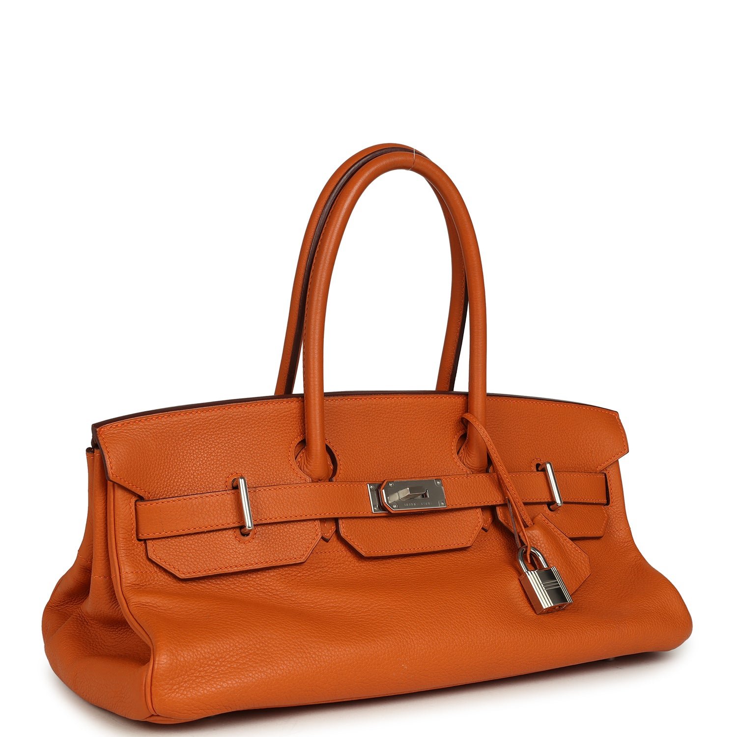 Vintage Hermès Shoulder Birkin JPG 42 Orange — view 2