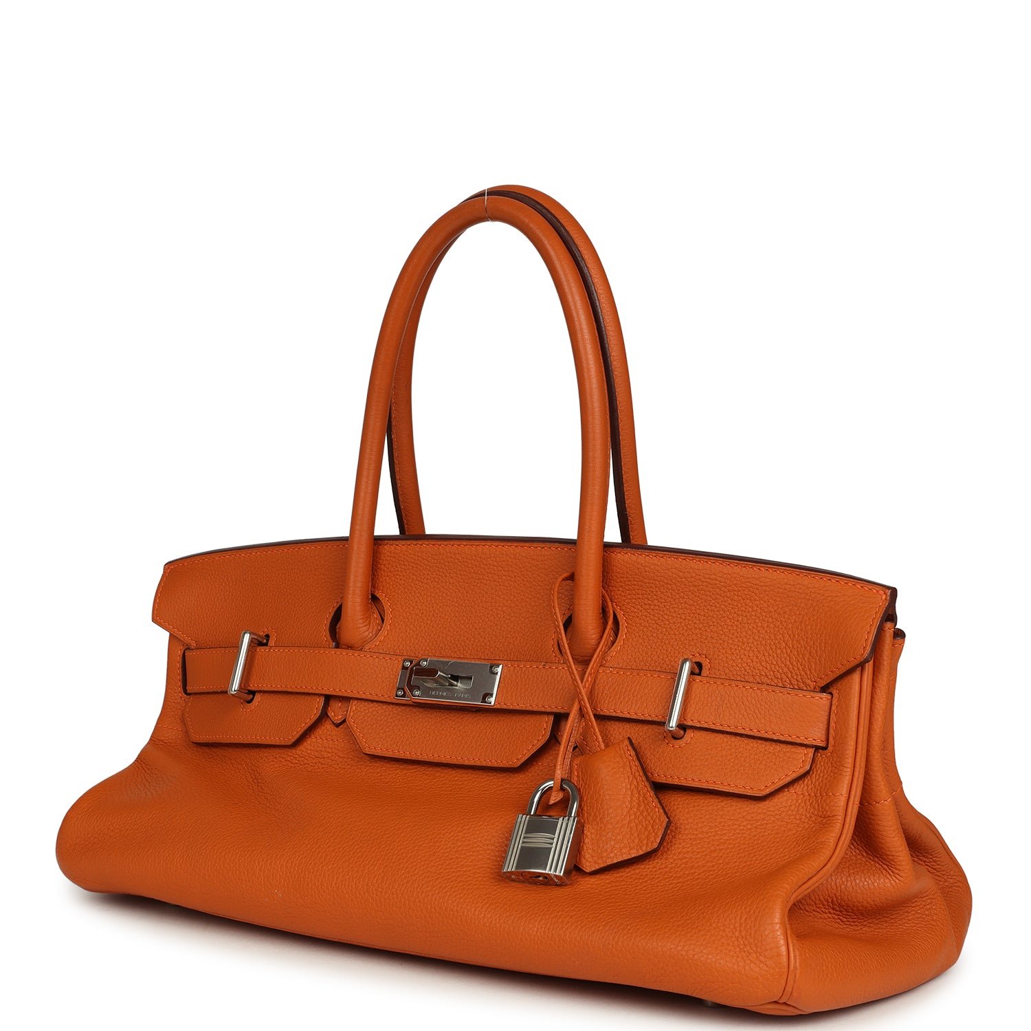 Vintage Hermès Shoulder Birkin JPG 42 Orange — view 3