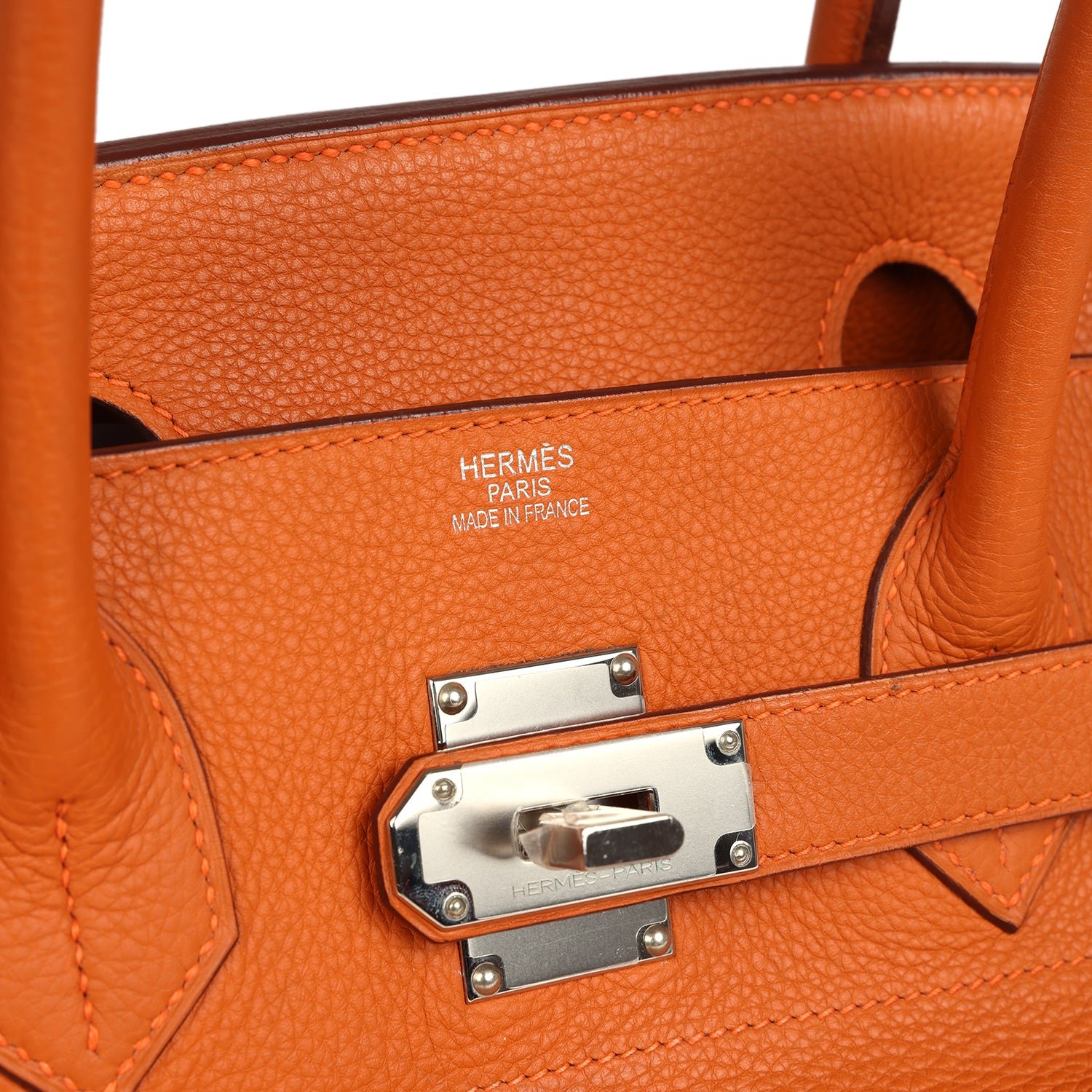 Vintage Hermès Shoulder Birkin JPG 42 Orange — view 7