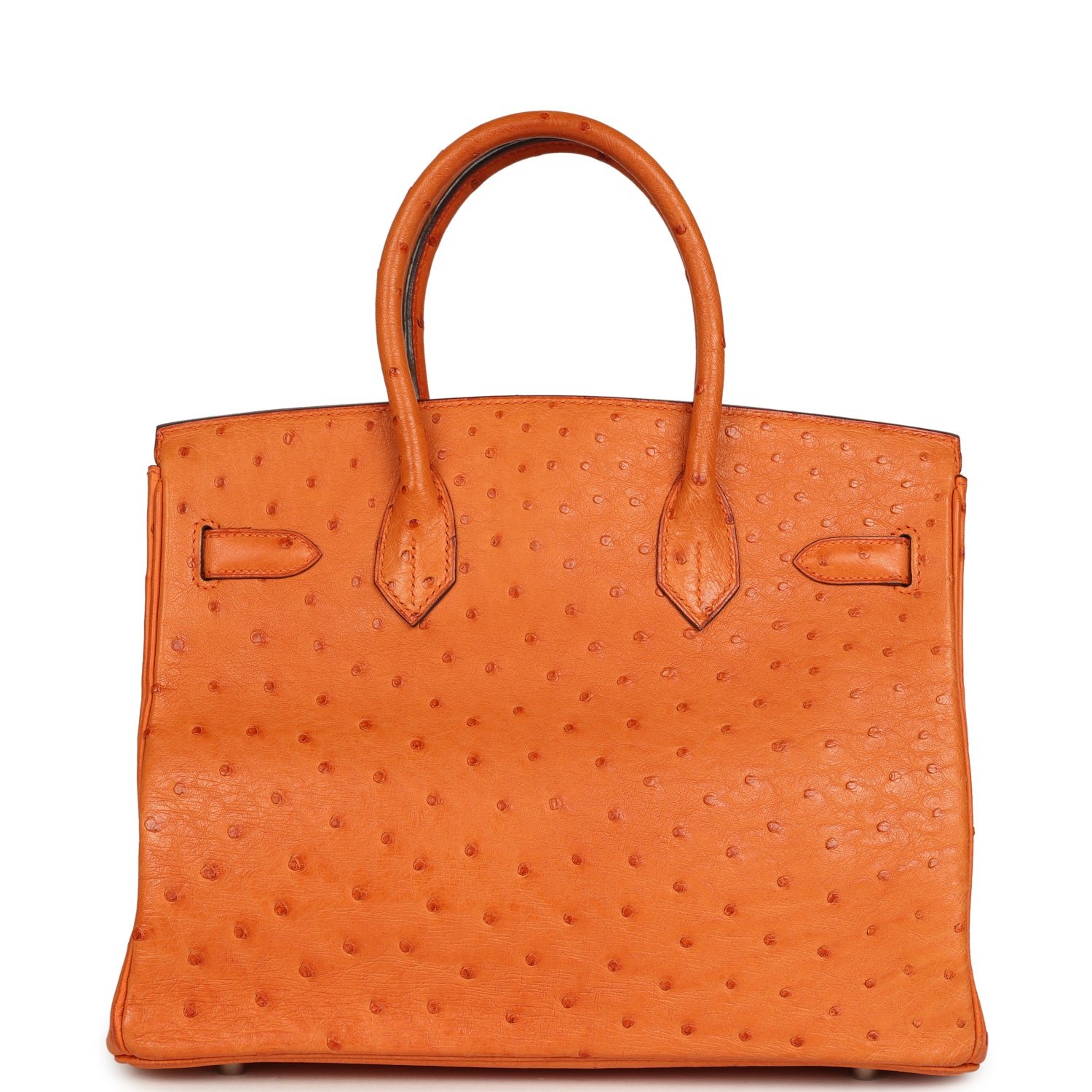 Pre-Owned Hermès Birkin 30 Tangerine Ostrich — view 5