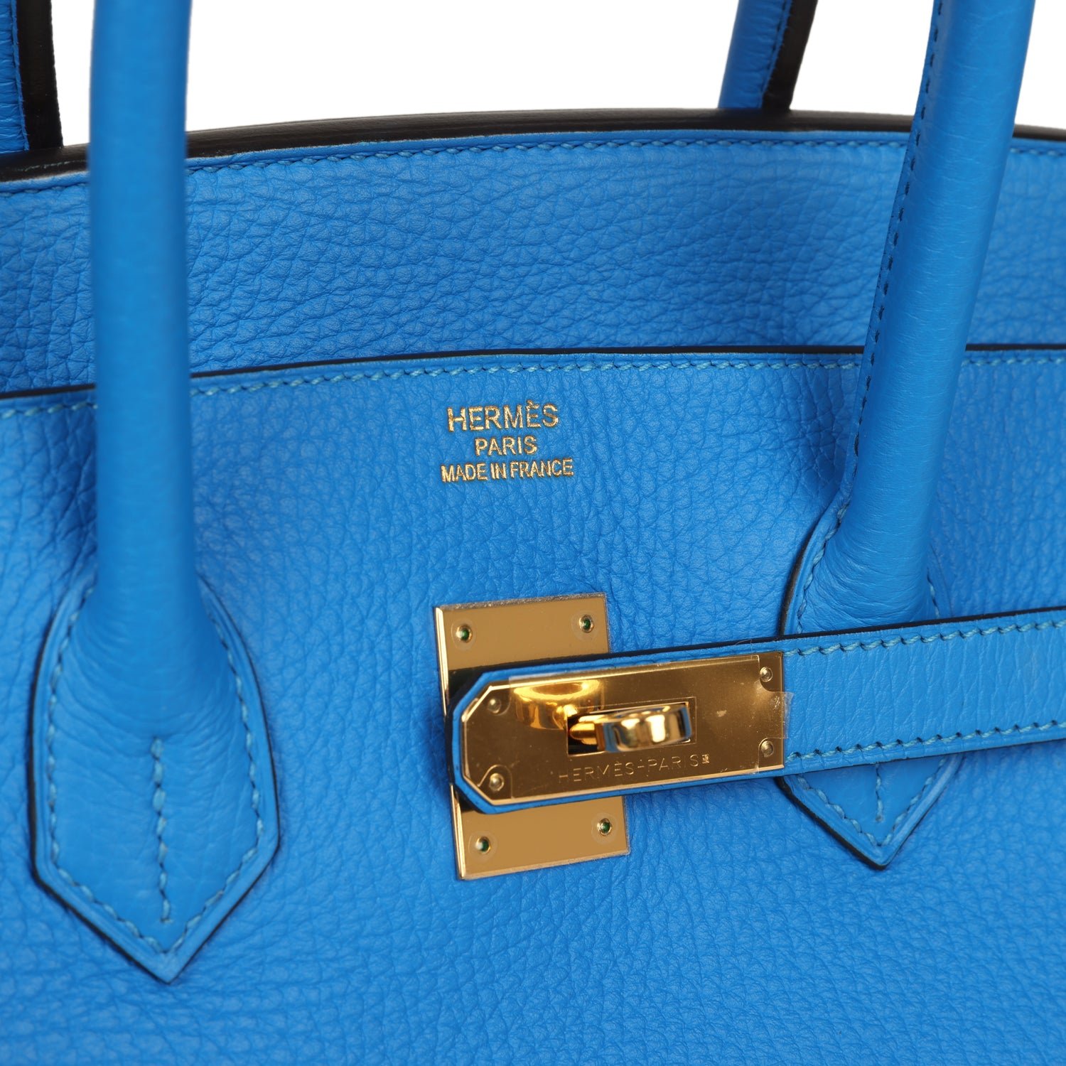 Pre-Owned Hermès Birkin 35 Bleu Hydra Clemence — view 7