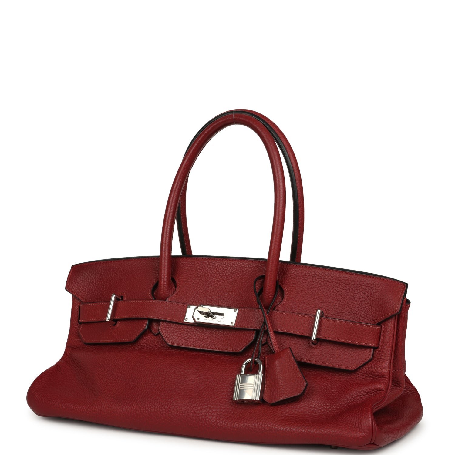 Vintage Hermès Shoulder Birkin JPG 42 Clemence Palladium — view 3