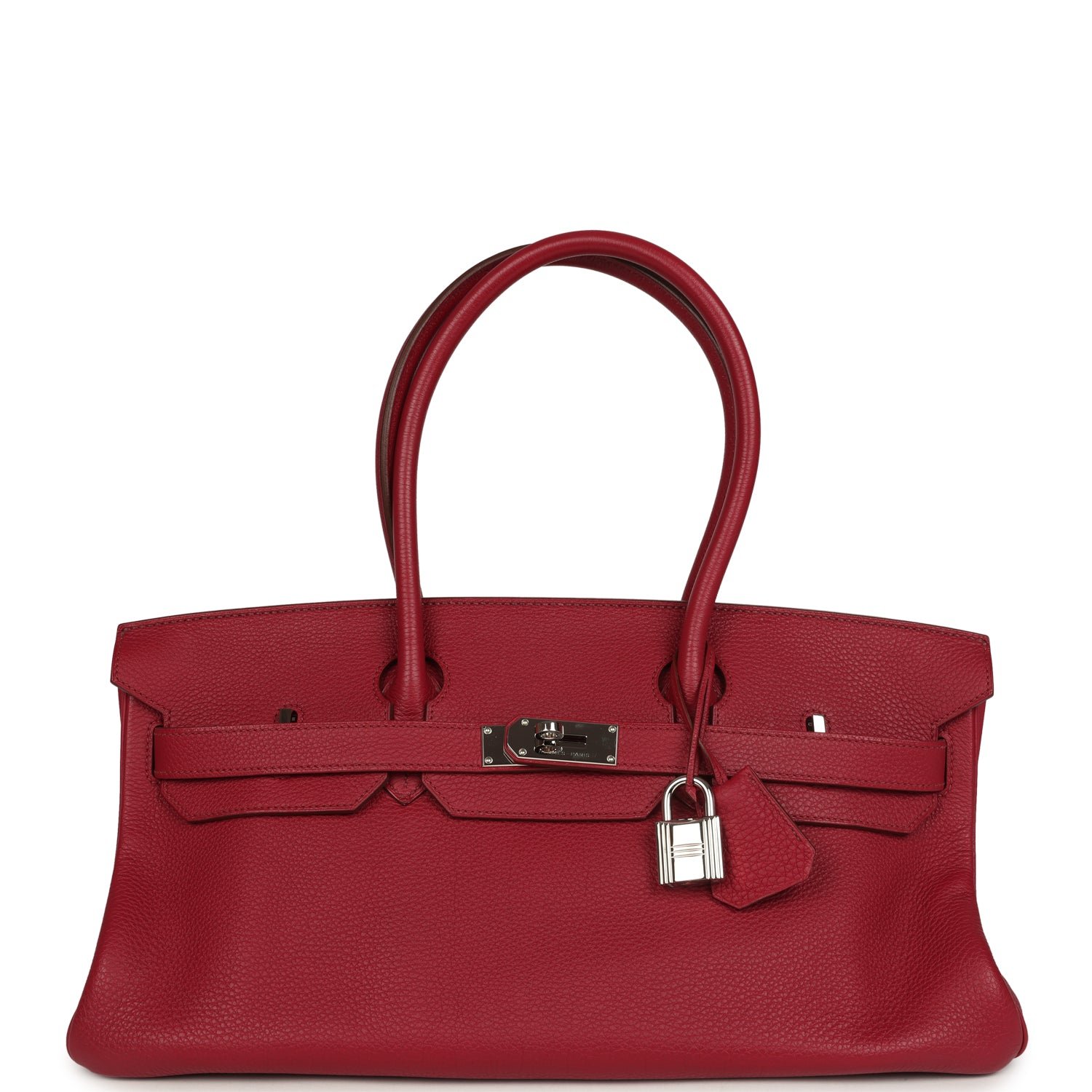 Vintage Hermès Shoulder Birkin JPG 42 Rubis Togo Palladium
