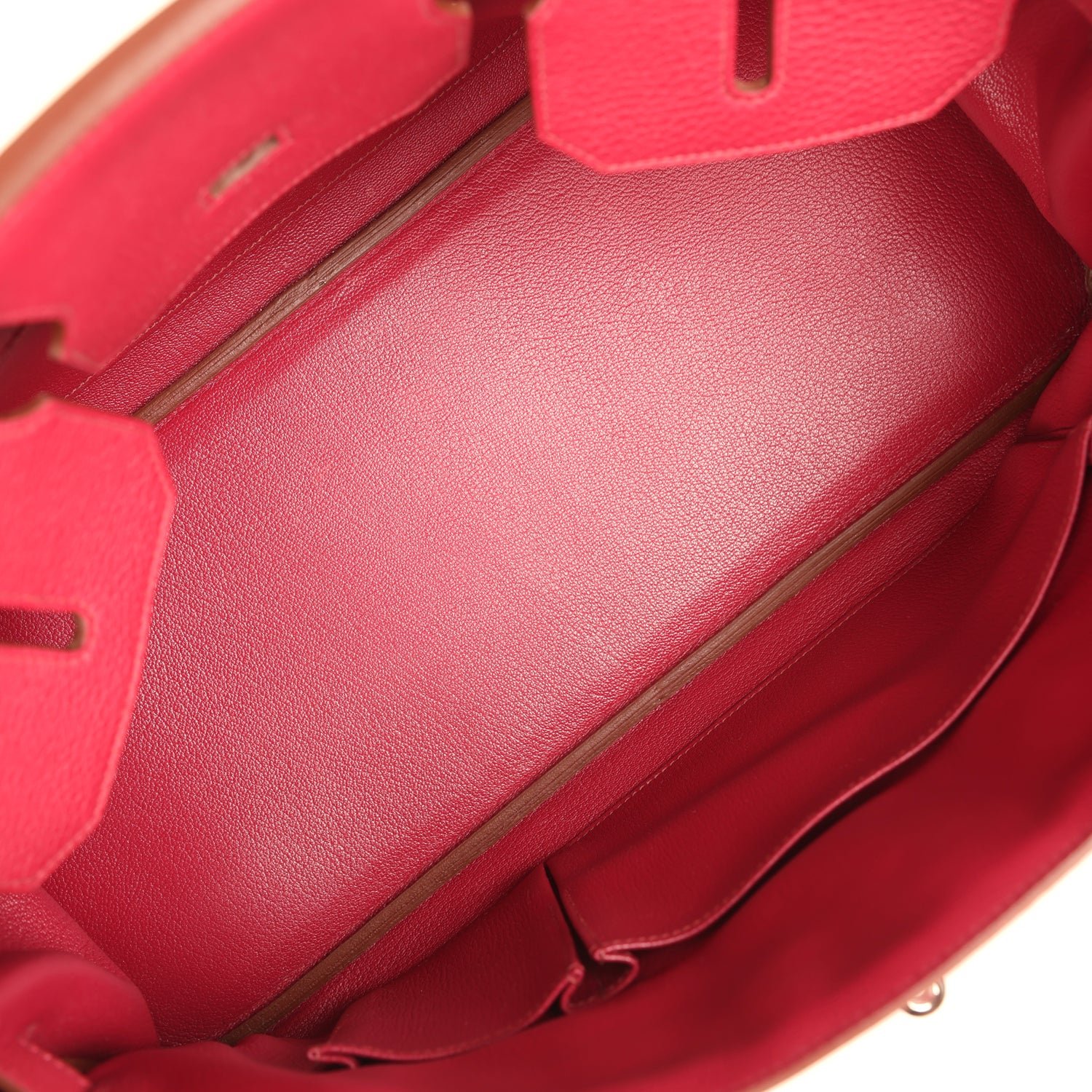 Vintage Hermès Shoulder Birkin JPG 42 Rubis Togo Palladium — view 8