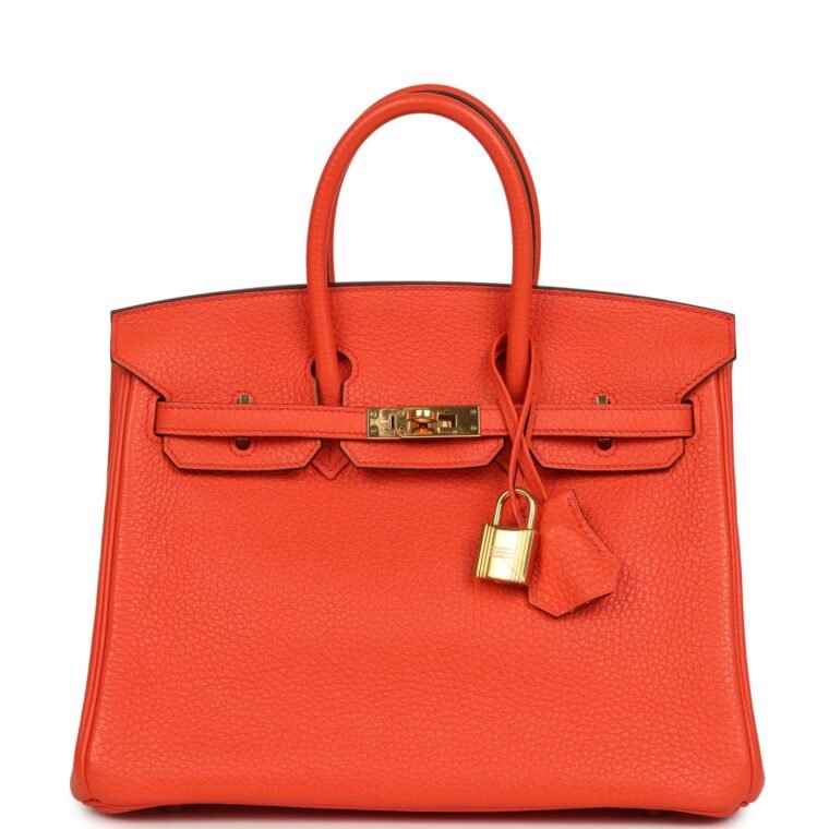 Pre-Owned Hermès Birkin 25 Orange Poppy Togo for Sale