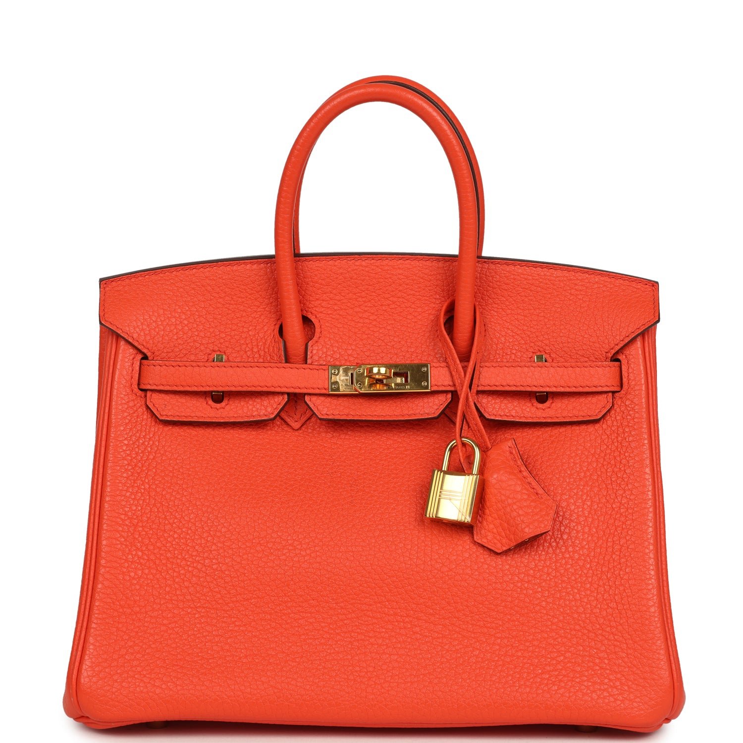 Pre-Owned Hermès Birkin 25 Orange Poppy Togo