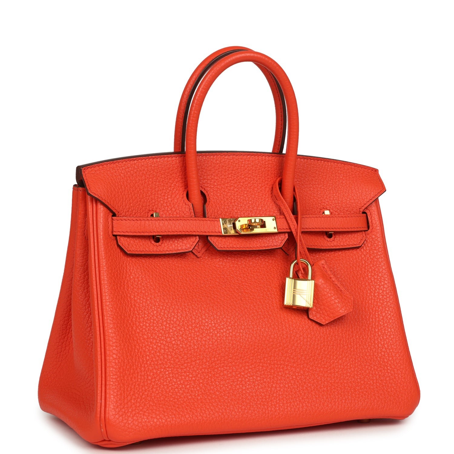 Pre-Owned Hermès Birkin 25 Orange Poppy Togo — view 2