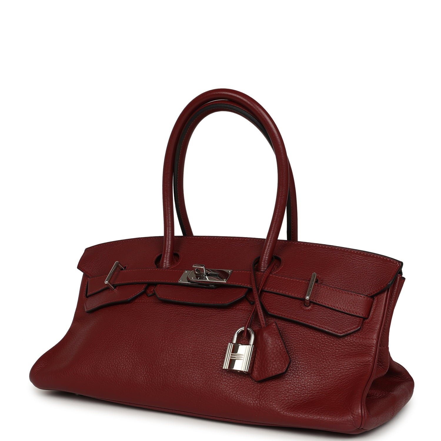 Vintage Hermès Shoulder Birkin JPG 42 Clemence Palladium — view 3