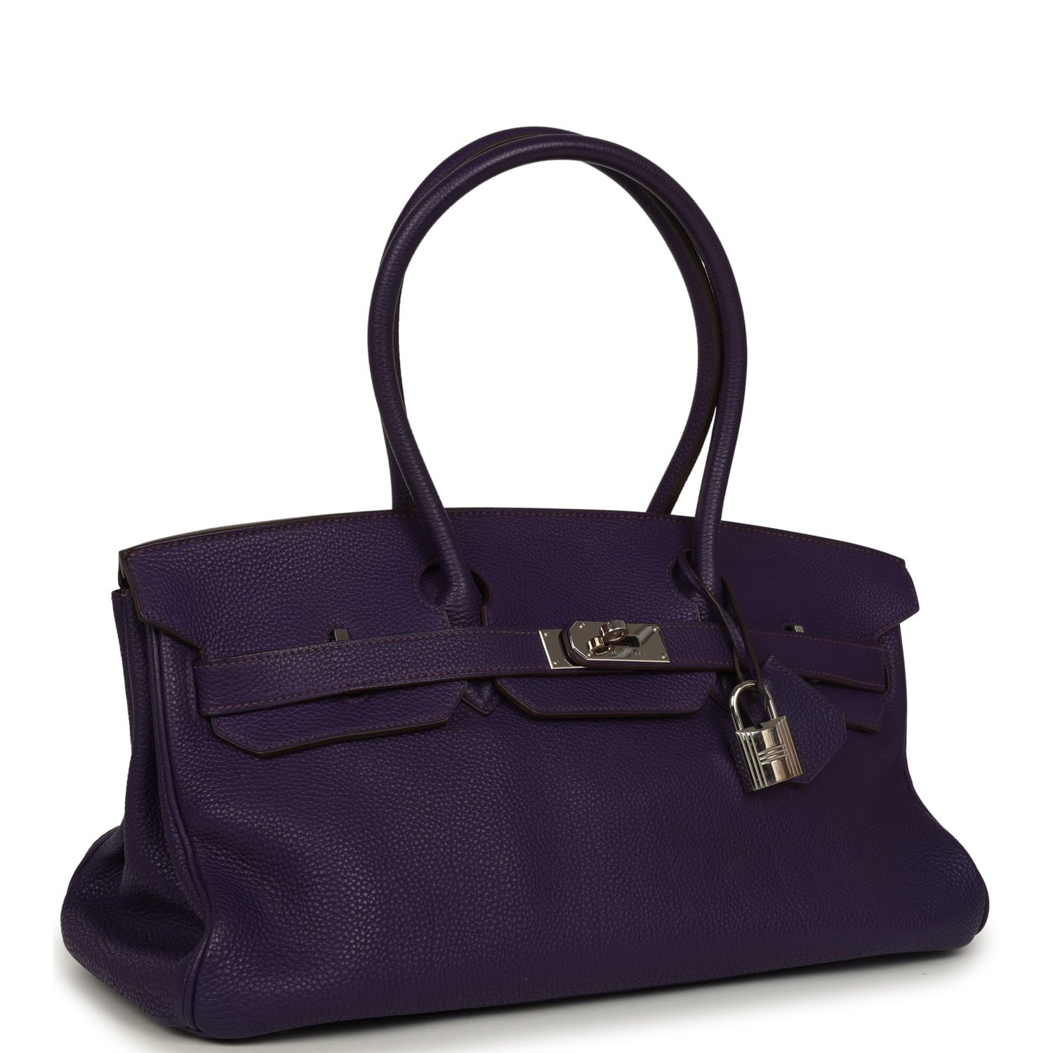 Vintage Hermès Shoulder Birkin JPG 42 Iris Togo — view 2