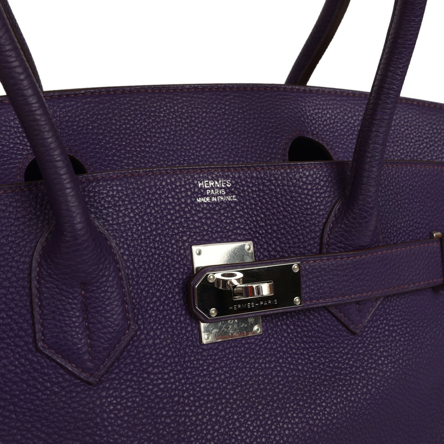 Vintage Hermès Shoulder Birkin JPG 42 Iris Togo — view 7