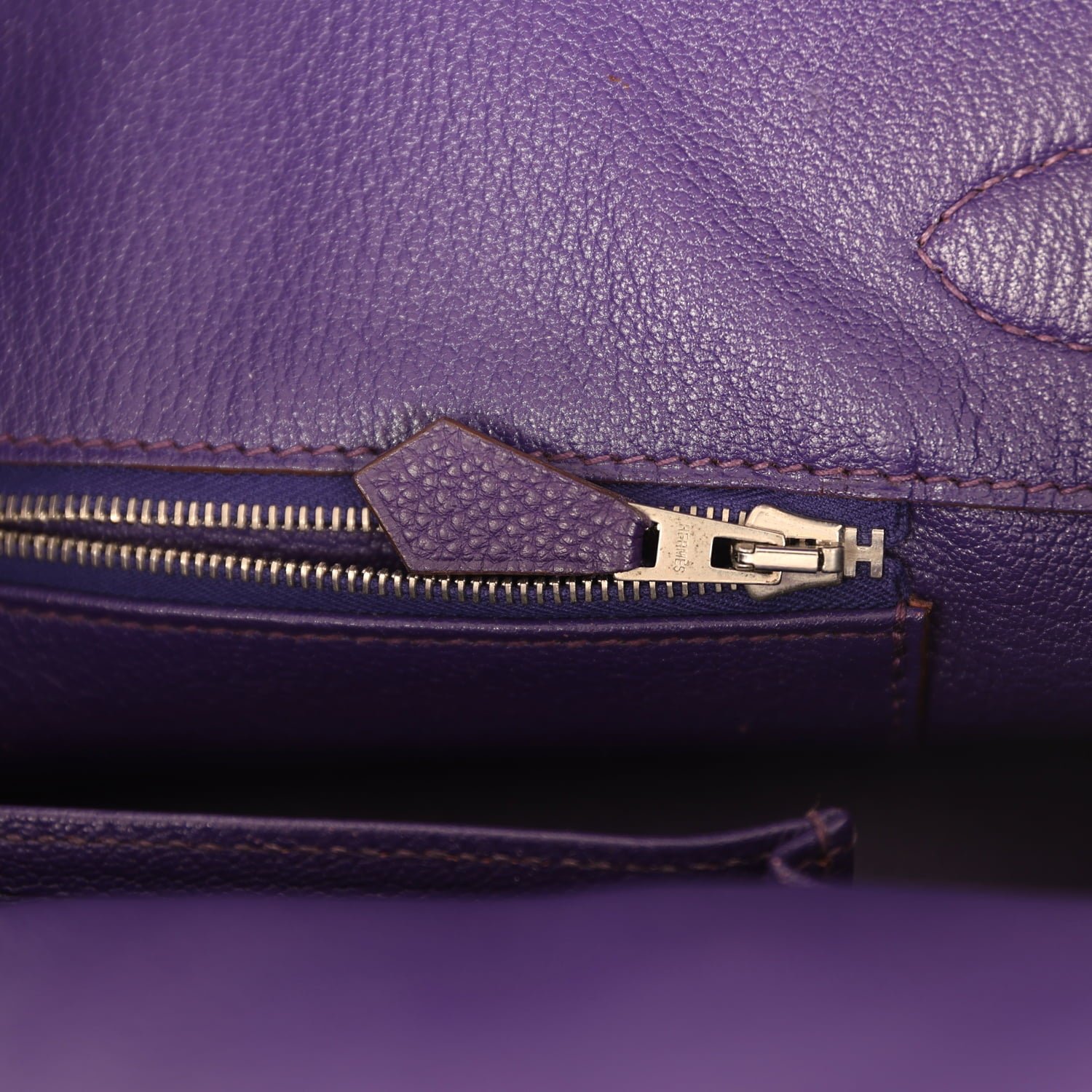 Vintage Hermès Shoulder Birkin JPG 42 Iris Togo — view 9
