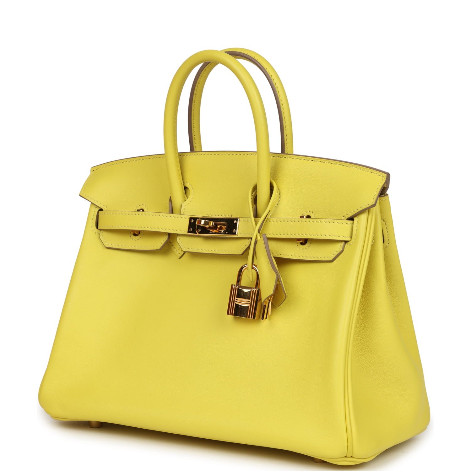Pre-Owned Hermès Birkin 25 Lime Swift — view 3