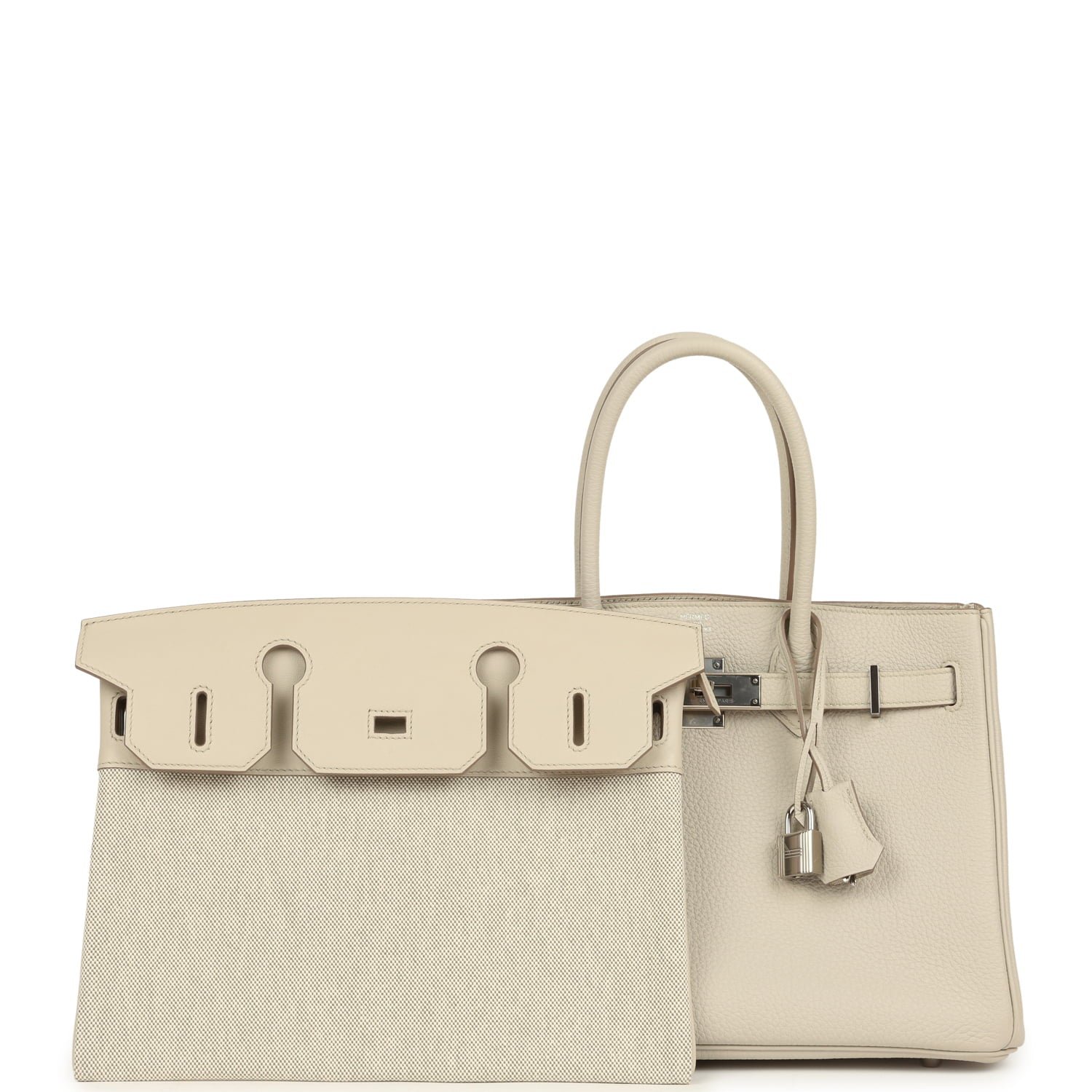 Pre-Owned Hermès 3-en-1 Birkin 30 Beton Palladium — view 7