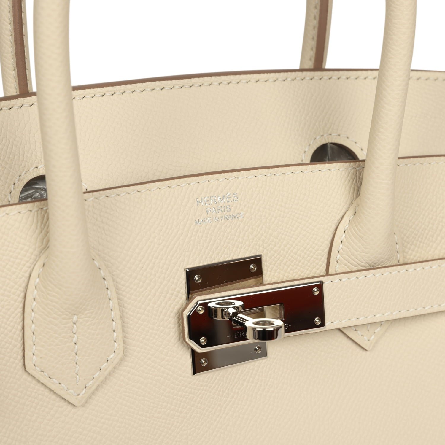 Pre-Owned Hermès Birkin 30 Craie Epsom Palladium — view 7