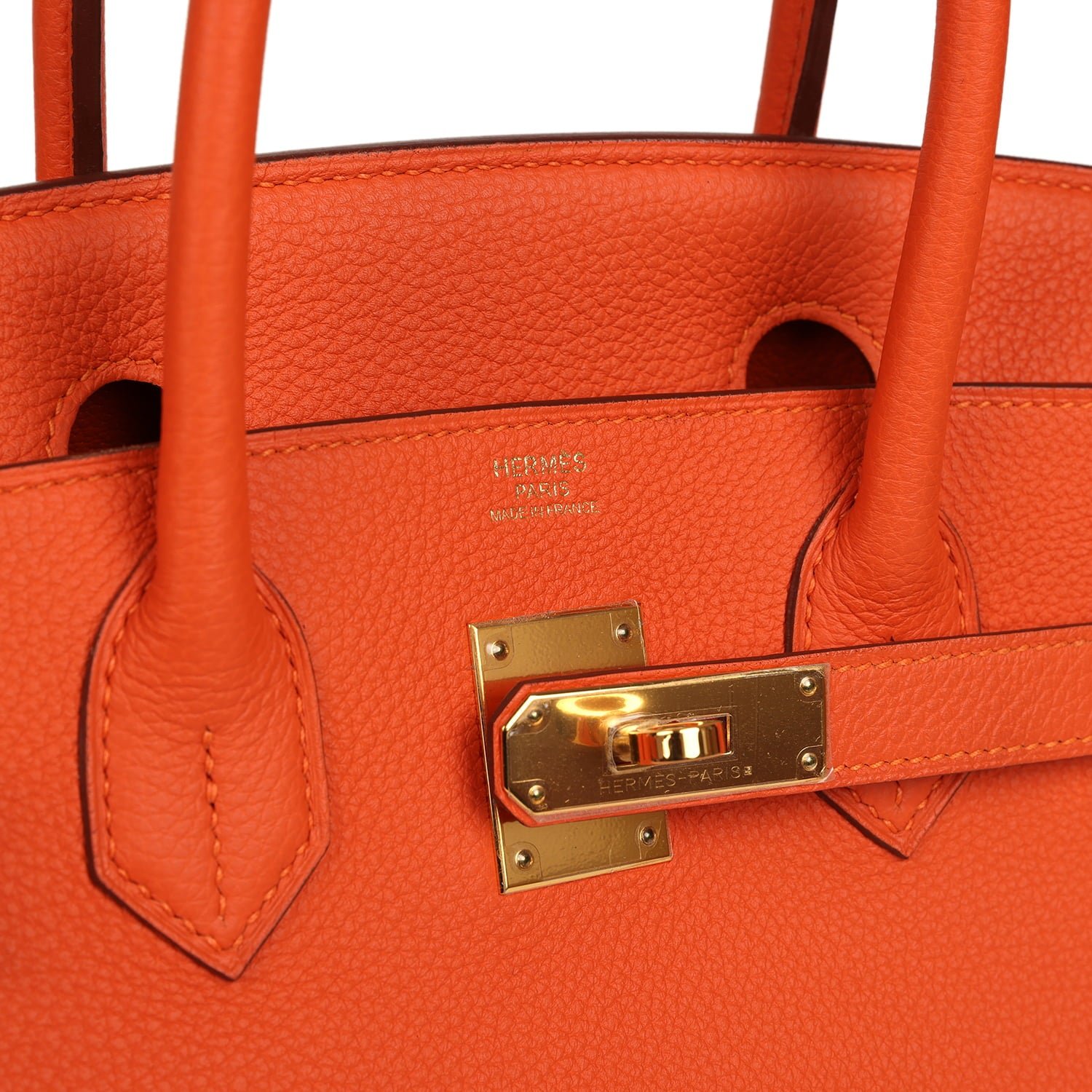 Pre-Owned Hermès Birkin 30 Feu Togo — view 7