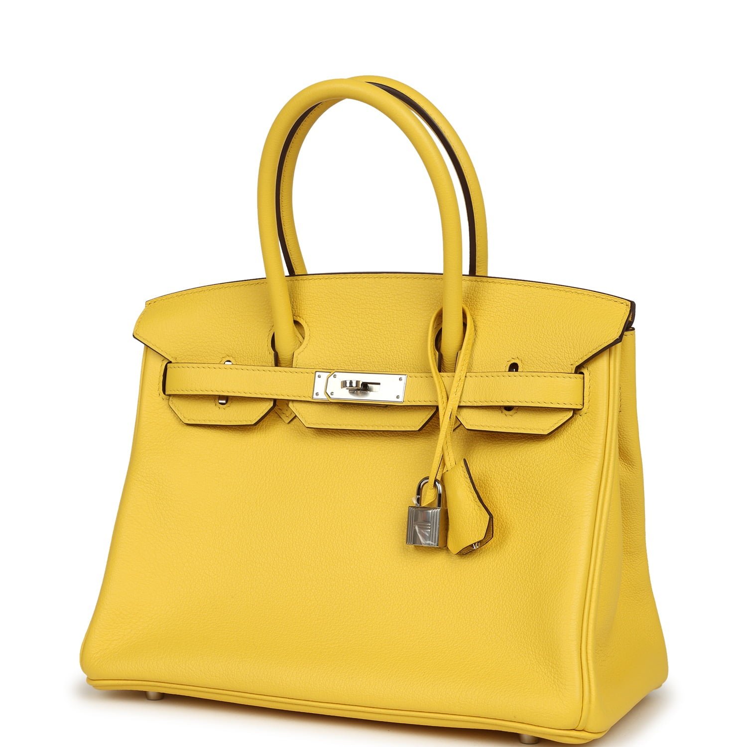 Pre-Owned Hermès Birkin 30 Jaune de Naples Novillo — view 3