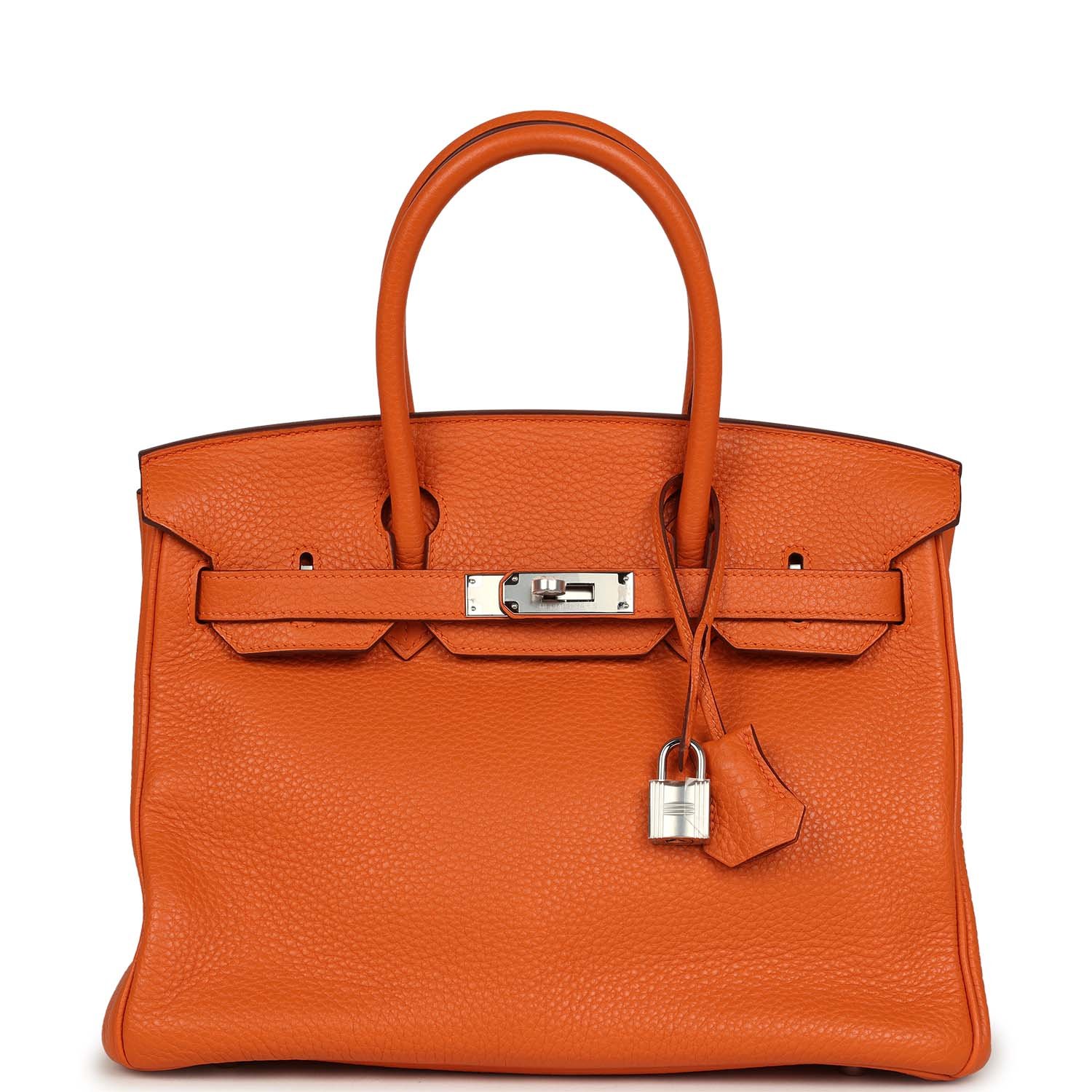 Pre-Owned Hermès Birkin 30 Orange Clemence