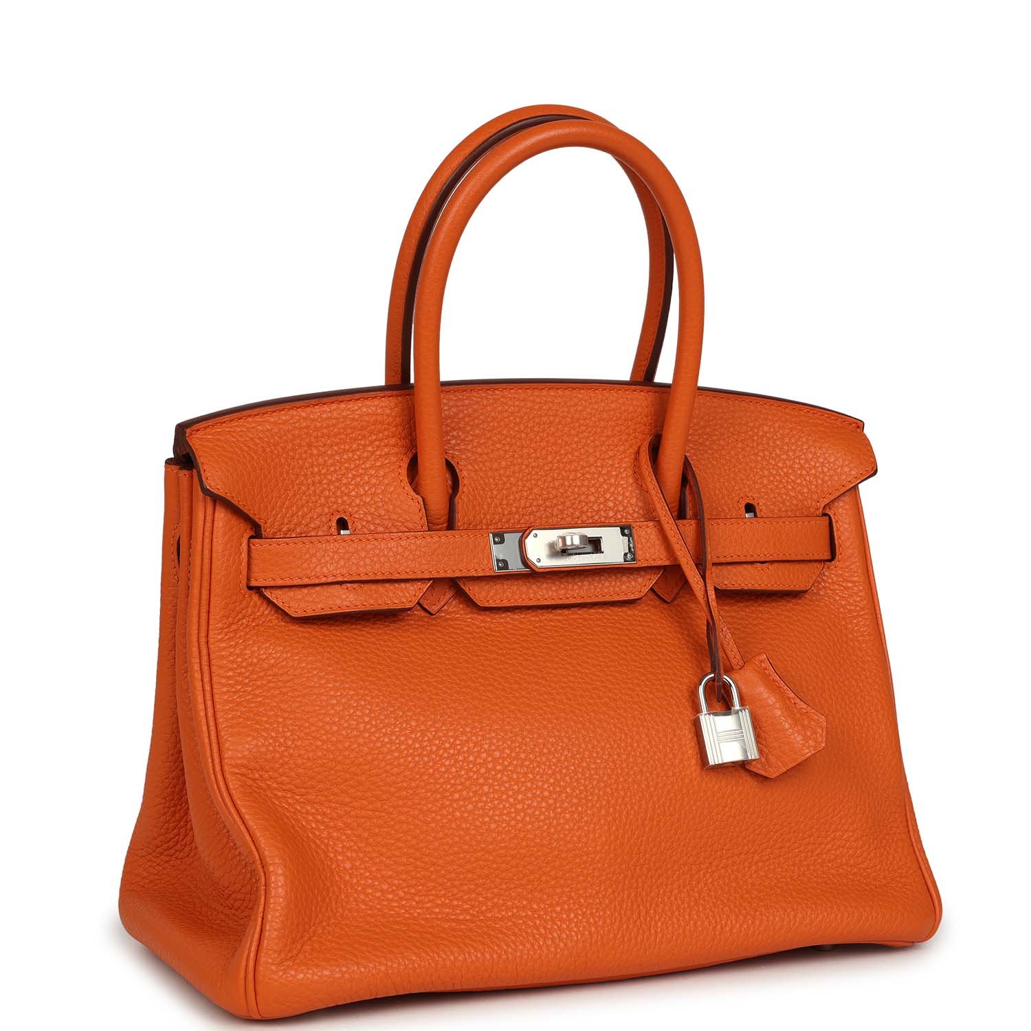 Pre-Owned Hermès Birkin 30 Orange Clemence — view 2