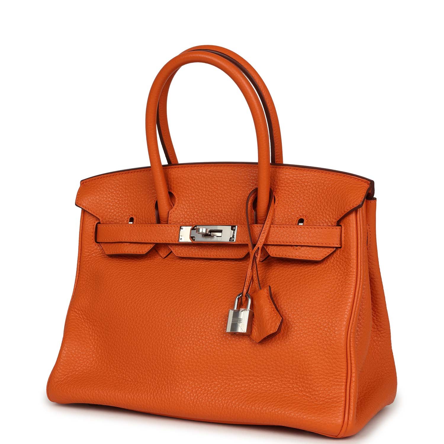 Pre-Owned Hermès Birkin 30 Orange Clemence — view 3