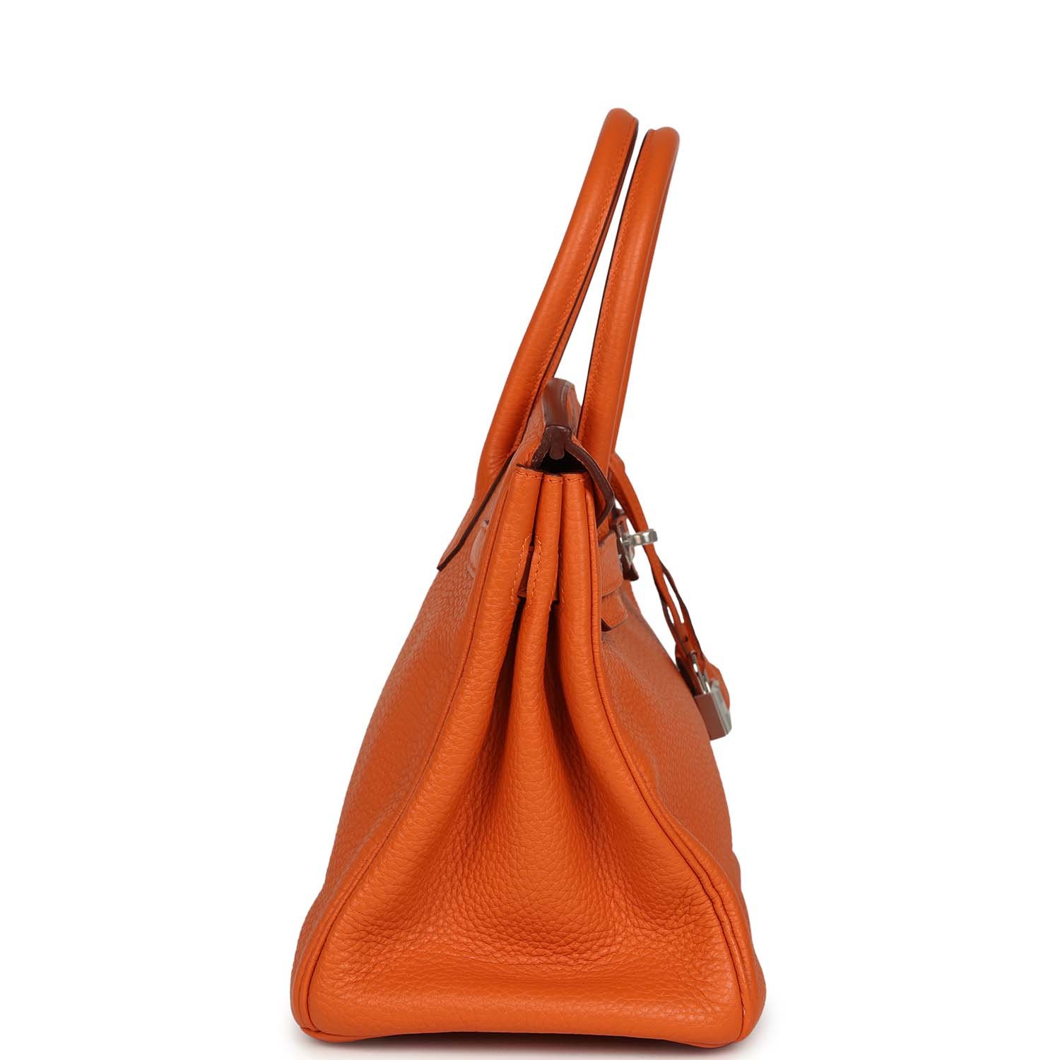 Pre-Owned Hermès Birkin 30 Orange Clemence — view 4