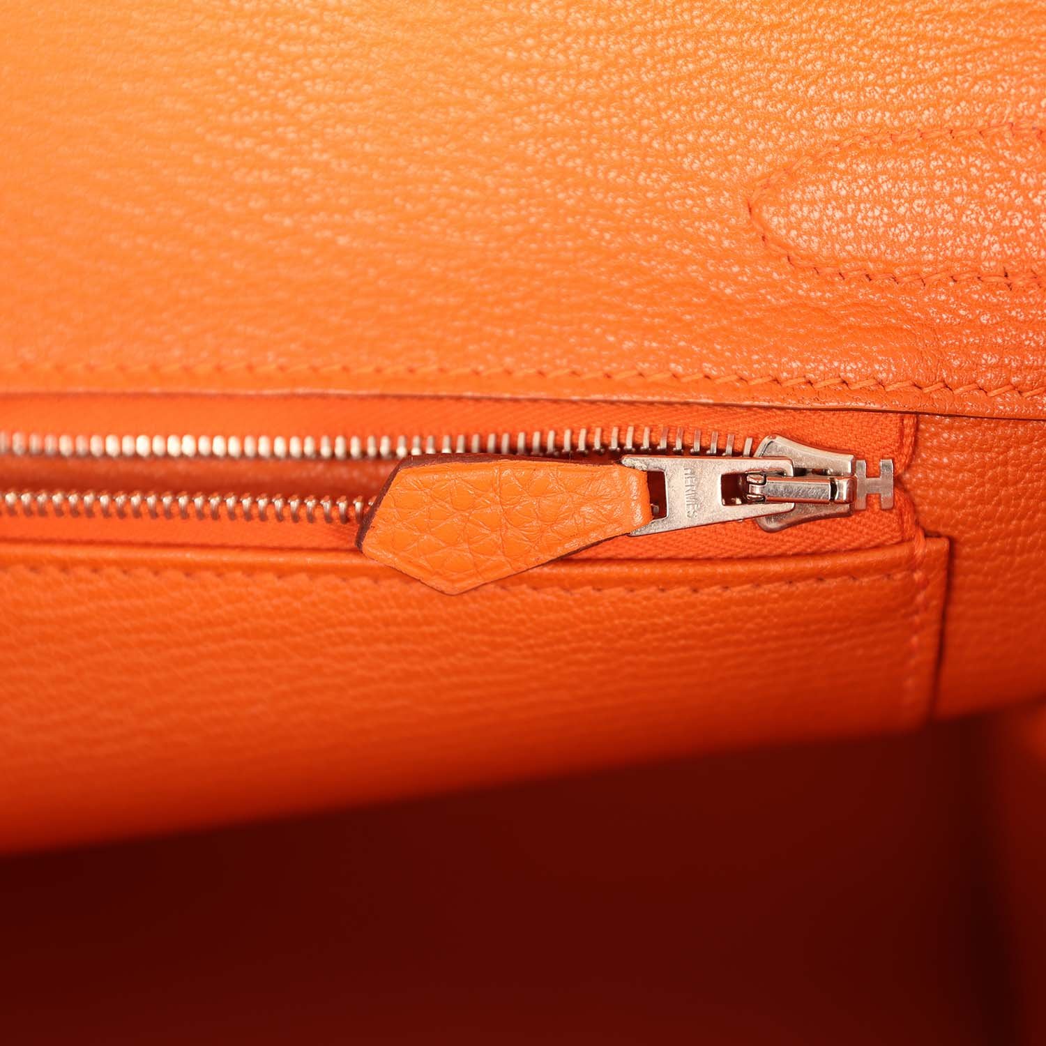Pre-Owned Hermès Birkin 30 Orange Clemence — view 9