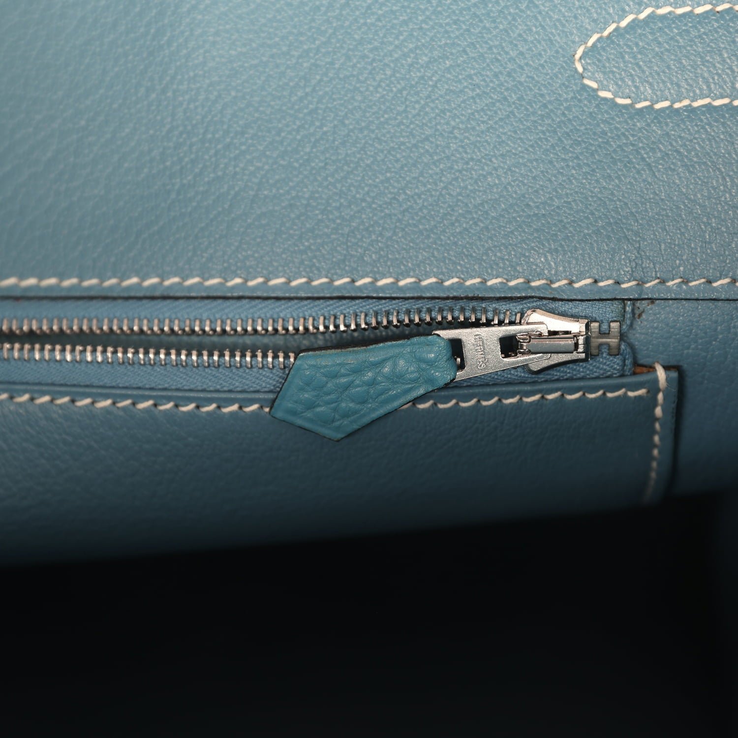 Vintage Hermès Birkin 35 Blue Jean Togo — view 9