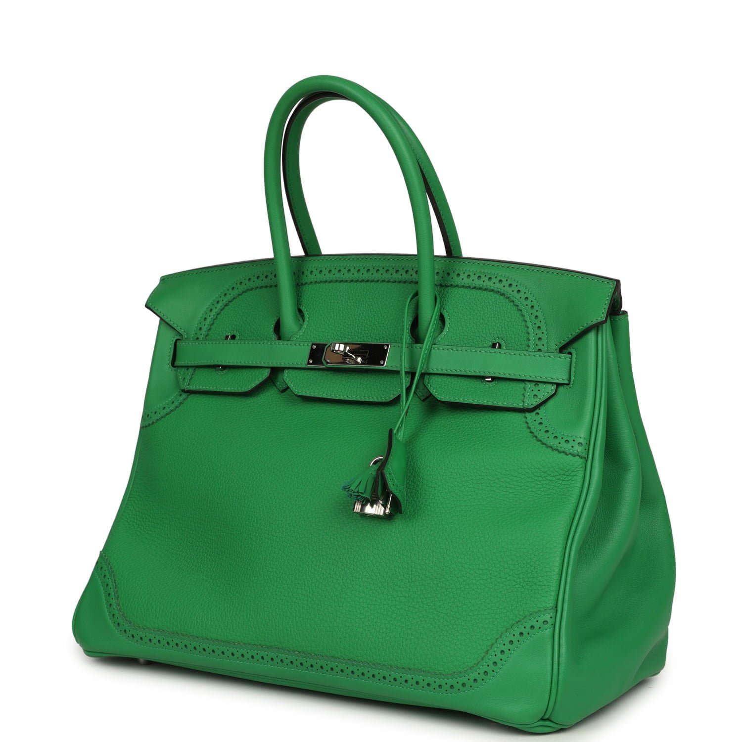 Pre-Owned Hermès Birkin Ghillies 30 Bambou Togo — view 3