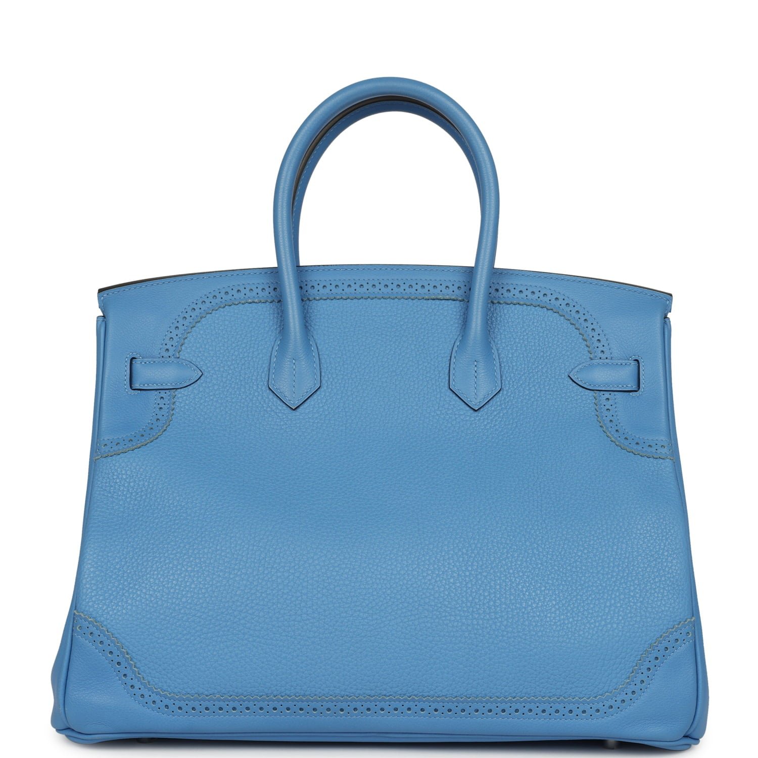 Pre-Owned Hermès Birkin Ghillies 35 Bleu Paradise — view 5
