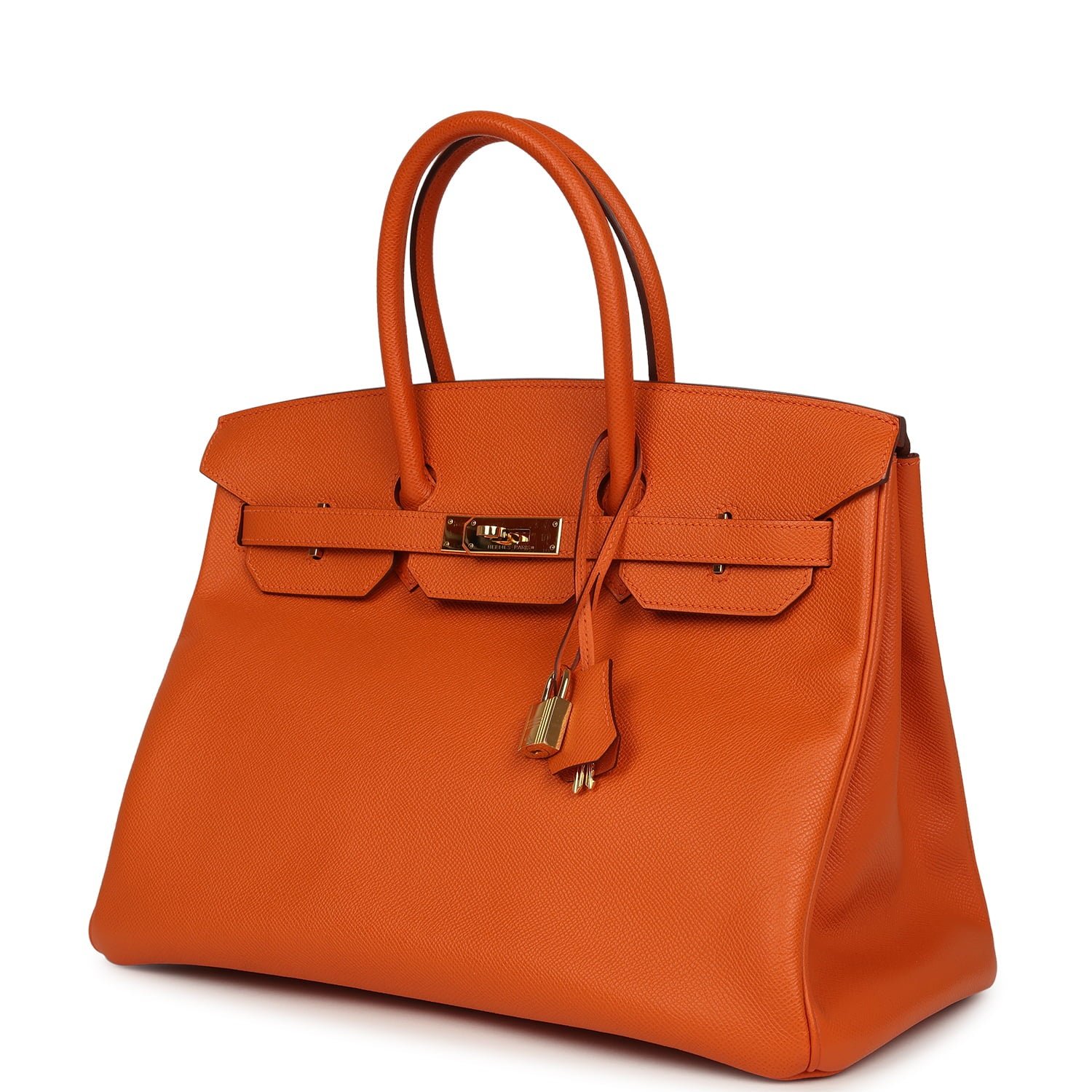 Pre-Owned Hermès Birkin 35 Orange Epsom — view 3