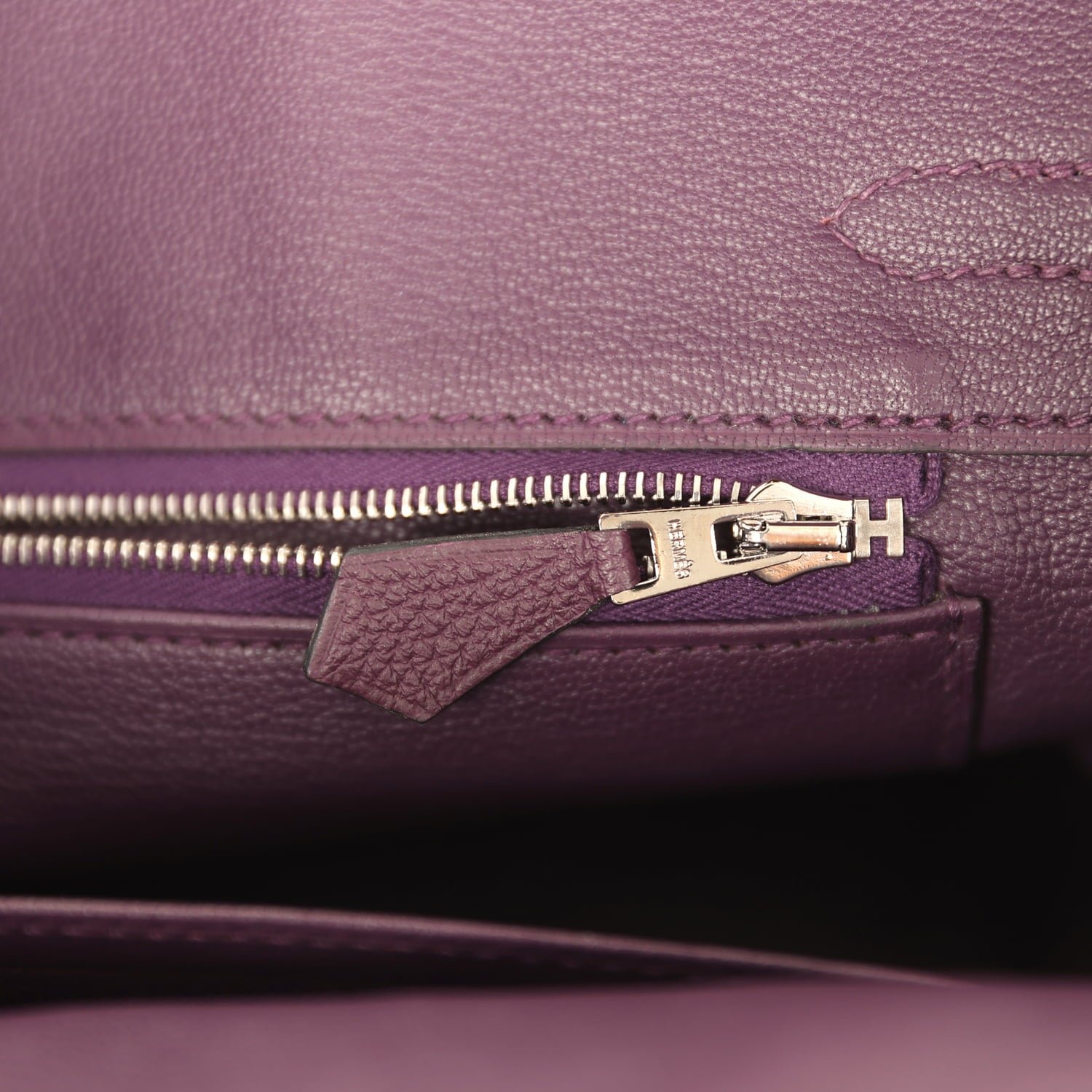 Pre-Owned Hermès Birkin 25 Raisin Togo — view 9