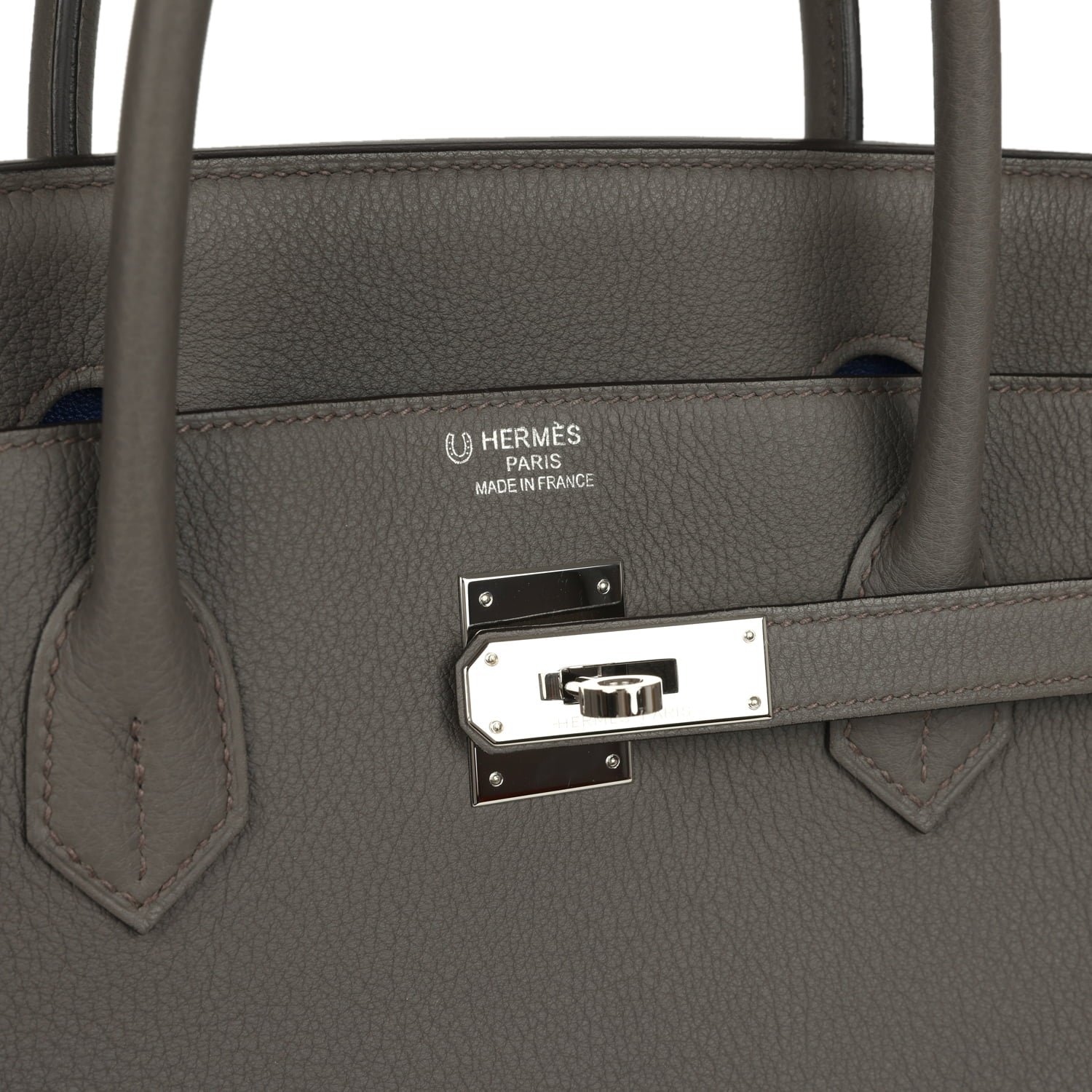 Pre-Owned Hermès Birkin 40 Etain Togo — view 7