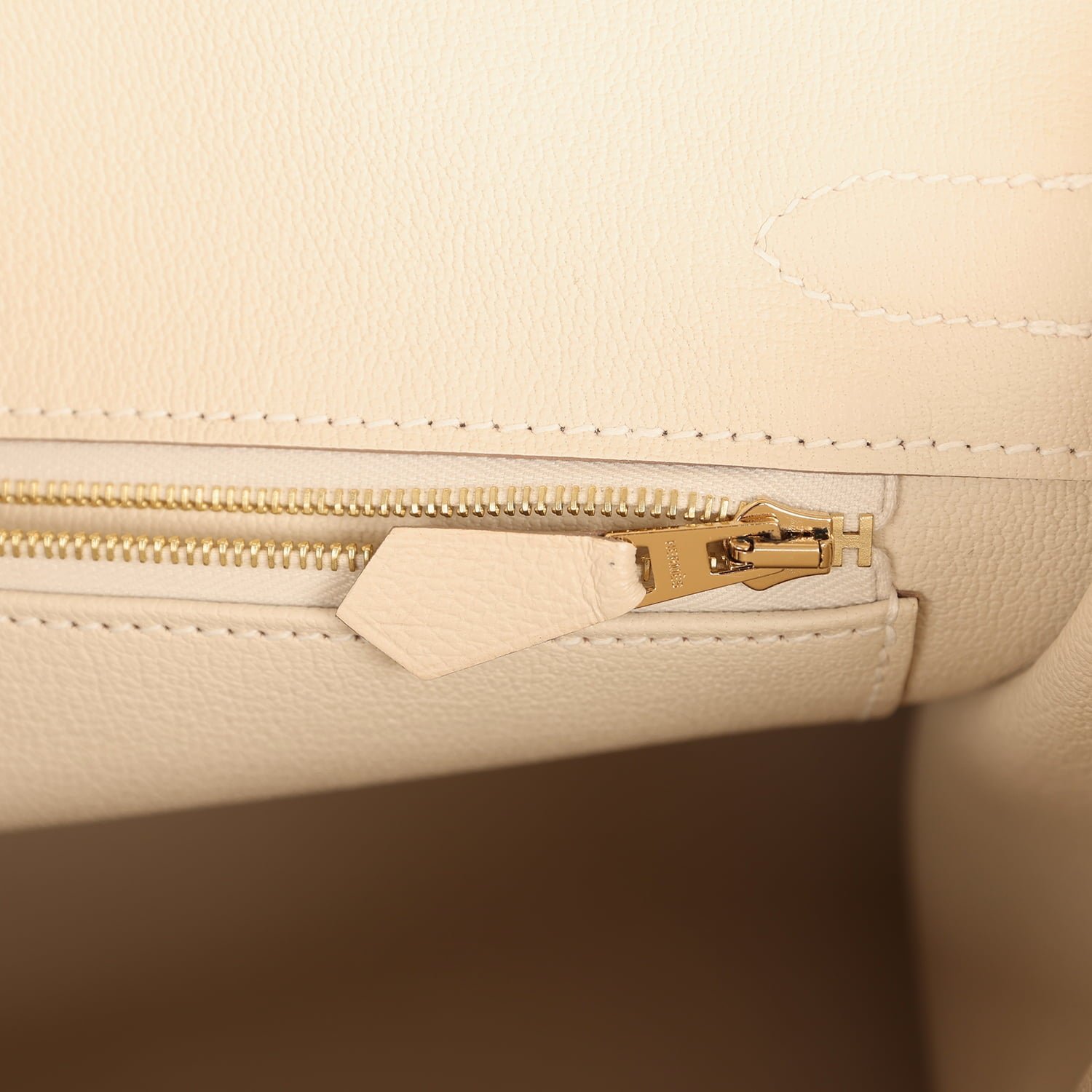 Pre-Owned Hermès Birkin 30 Craie Epsom Gold — view 9